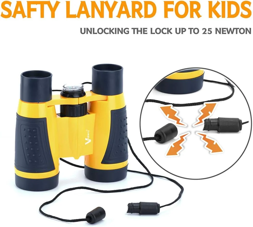 دوربین شکاری کوچک برای کودکان، مناسب پرنده نگری، پیاده روی، کمپینگ، ماهیگیری، لوازم جانبی و اسباب بازی های ضروری، بهترین هدیه برای پسران، دختران، کودکان نوپا، ضد آب با لنز اپتیکال 5X30 به همراه قطب نما