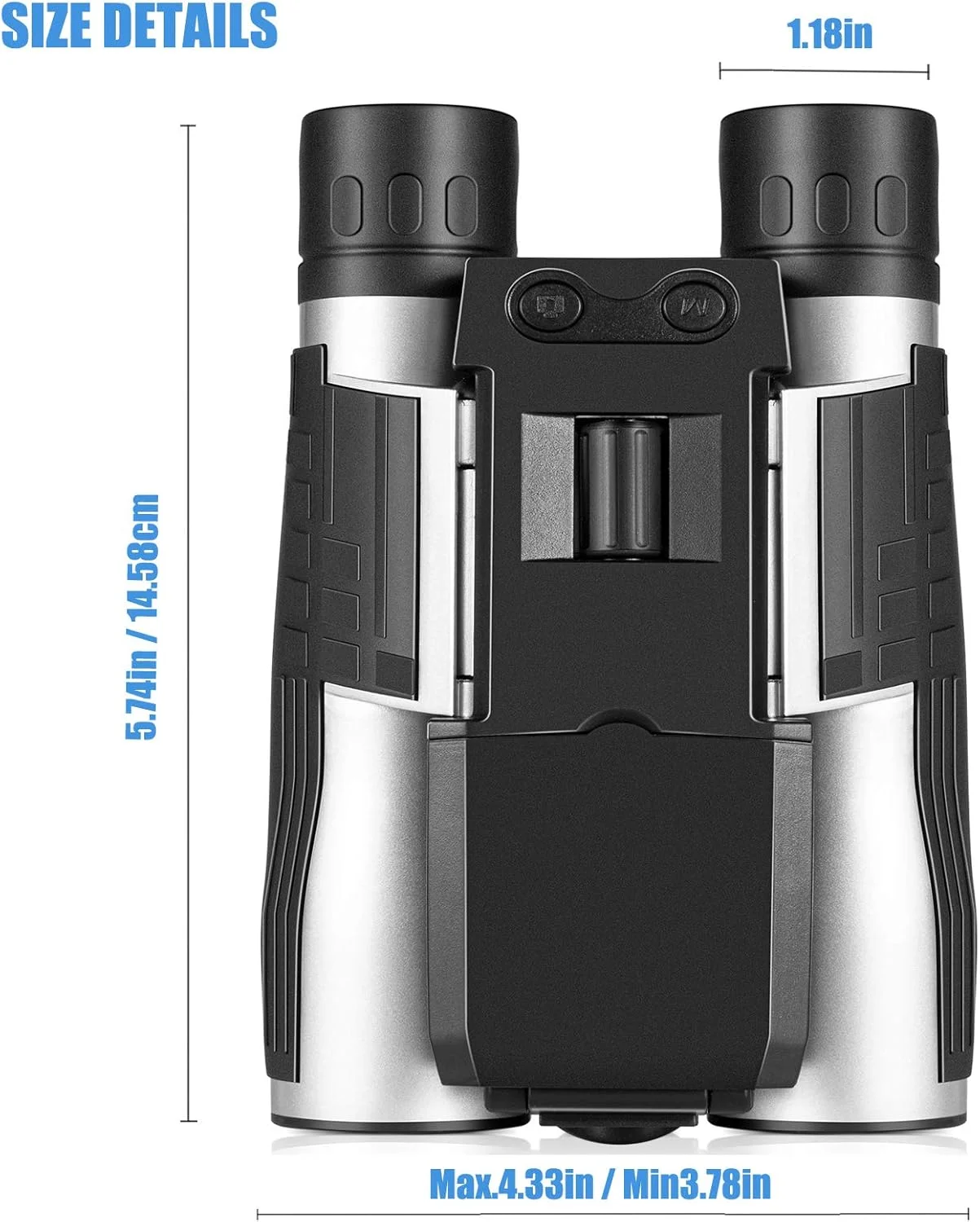 دوربین دوچشمی دیجیتال LCD با دوربین برای بزرگسالان، ضبط کننده عکس و فیلم 12x32 برای تماشای پرندگان، شکار، کنسرت ها و بازی های ورزشی با کارت 16 گیگابایتی