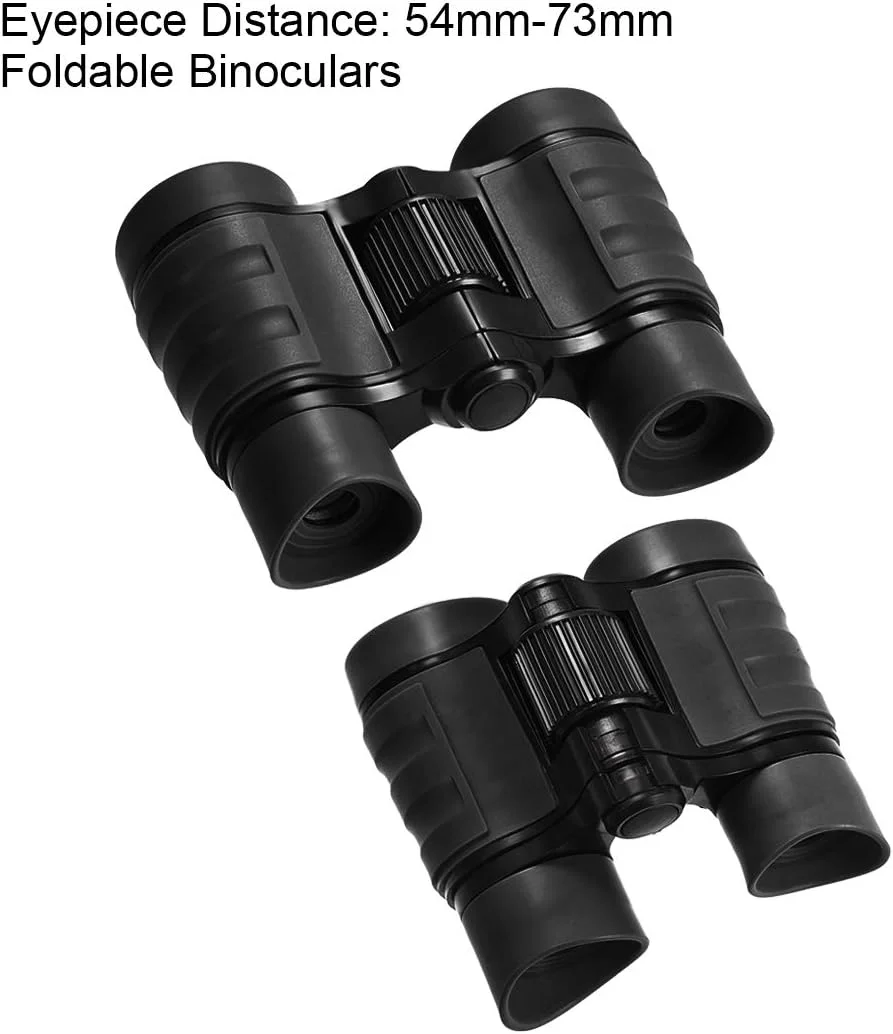 دوربین دوچشمی تاشو جمع و جور 4X30 uxcell ضد ضربه مشکی با بند گردنی برای تماشای پرندگان، پیاده روی و کمپینگ دوربین دوچشمی تاشو جمع و جور 4X30 uxcell ضد ضربه مشکی با بند گردنی برای تماشای پرندگان، پیاده روی و کمپینگ