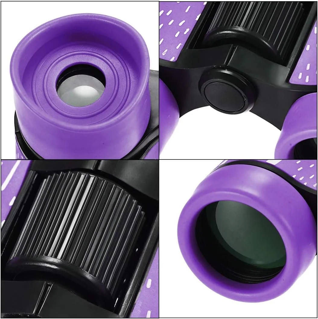 دوربین دوچشمی تاشو فشرده 4X30 uxcell ضد ضربه بنفش با بند گردنی برای تماشای پرندگان، پیاده روی و کمپینگ دوربین دوچشمی تاشو فشرده 4X30 uxcell ضد ضربه بنفش با بند گردنی برای تماشای پرندگان، پیاده روی و کمپینگ