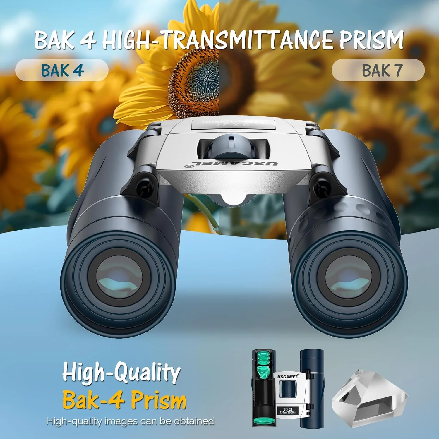 دوربین شکاری فشرده USCAMEL برای بزرگسالان و کودکان: دوربین شکاری کوچک 8x21 برای سفر با منشورهای Bak4 - برای کودکان، تماشای پرندگان، شکار، کنسرت، اپرا (آبی) دوربین شکاری فشرده USCAMEL برای بزرگسالان و کودکان: دوربین شکاری کوچک 8x21 برای سفر با منشورهای Bak4 - برای کودکان، تماشای پرندگان، شکار، کنسرت، اپرا (آبی)