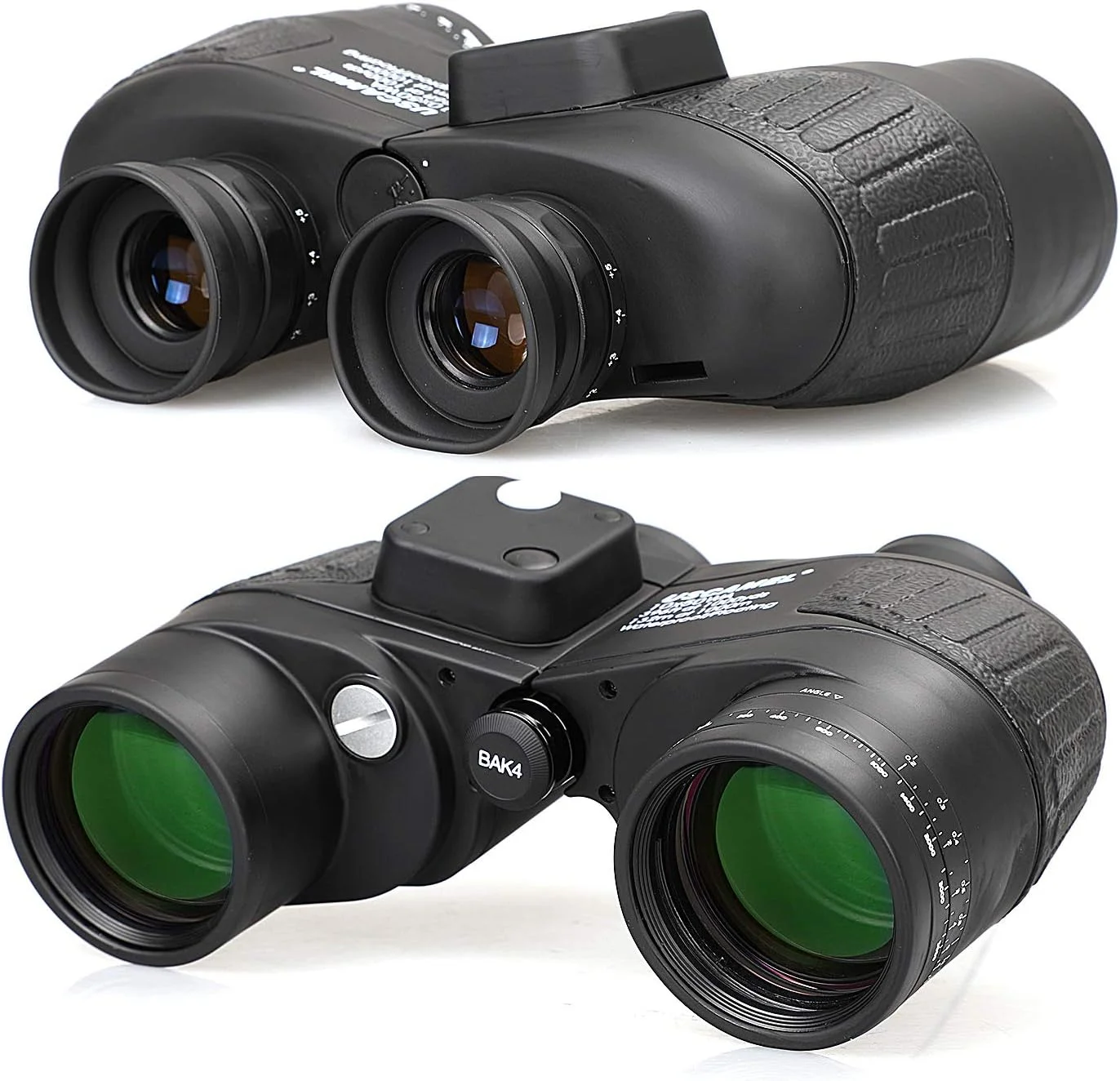 دوربین دوچشمی دریایی 10x50 USCAMEL برای بزرگسالان، دوربین دوچشمی ضد آب با قطب نما مسافت یاب، منشور BAK4، لنز FMC ضد مه برای ناوبری، تماشای پرندگان، شکار