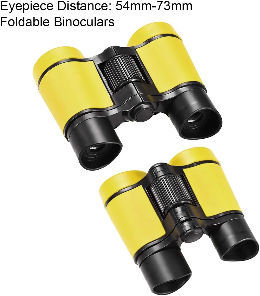 دوربین شکاری 4X30 تاشو و جمع و جور uxcell، ضد ضربه، زرد رنگ با بند گردنی برای تماشای پرندگان، پیاده روی و کمپینگ دوربین شکاری 4X30 تاشو و جمع و جور uxcell، ضد ضربه، زرد رنگ با بند گردنی برای تماشای پرندگان، پیاده روی و کمپینگ