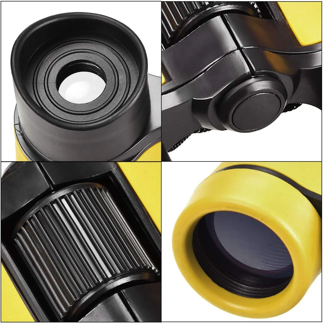 دوربین شکاری 4X30 تاشو و جمع و جور uxcell، ضد ضربه، زرد رنگ با بند گردنی برای تماشای پرندگان، پیاده روی و کمپینگ دوربین شکاری 4X30 تاشو و جمع و جور uxcell، ضد ضربه، زرد رنگ با بند گردنی برای تماشای پرندگان، پیاده روی و کمپینگ