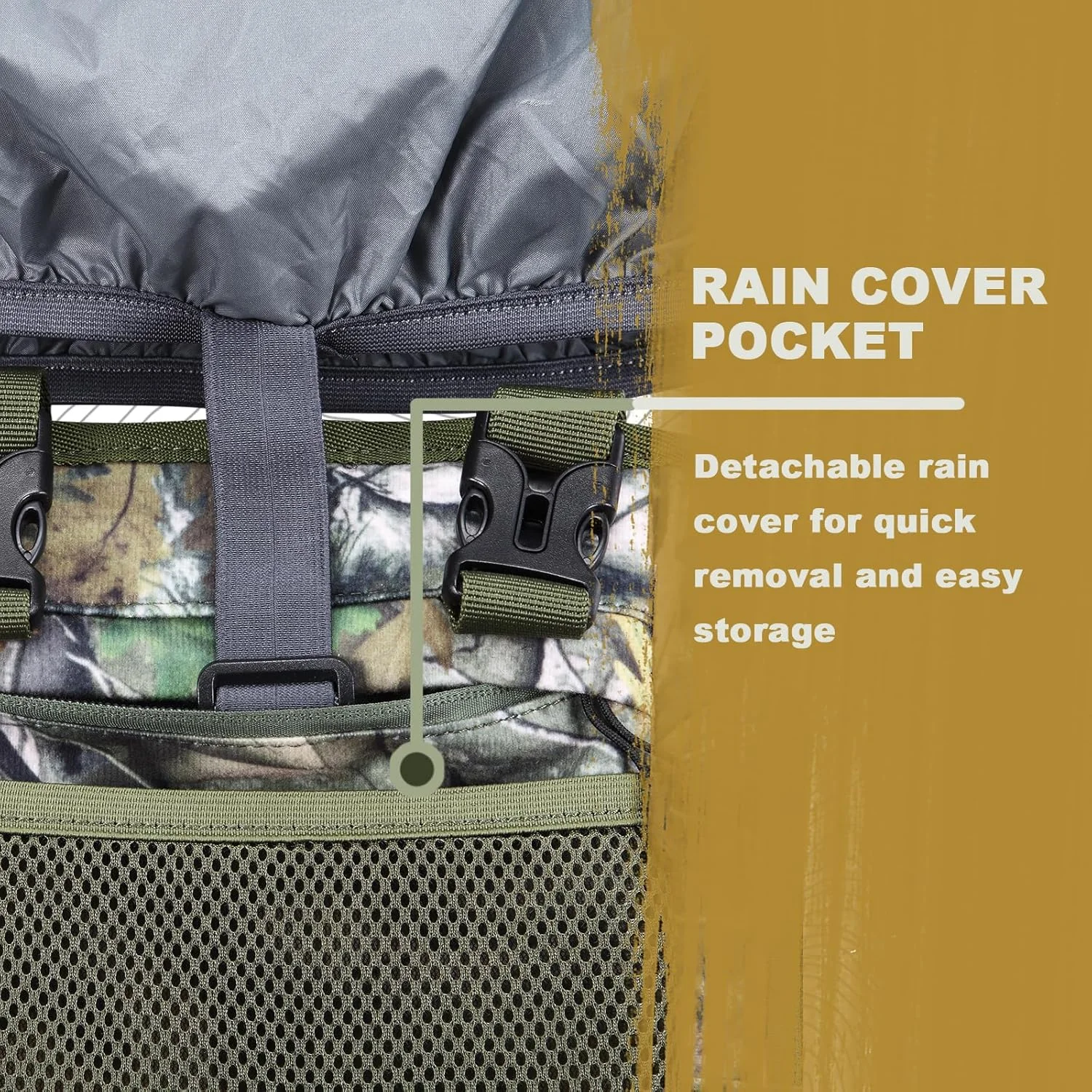 کیف سینه ای دوربین شکاری UIIHUNT - کیف سبک وزن دوربین دوچشمی با جیب مسافت یاب - کیف سینه ای بادوام دوربین شکاری برای شکار و موارد دیگر - نگهدارنده تلفن و غیره (طرح استتار درختی)