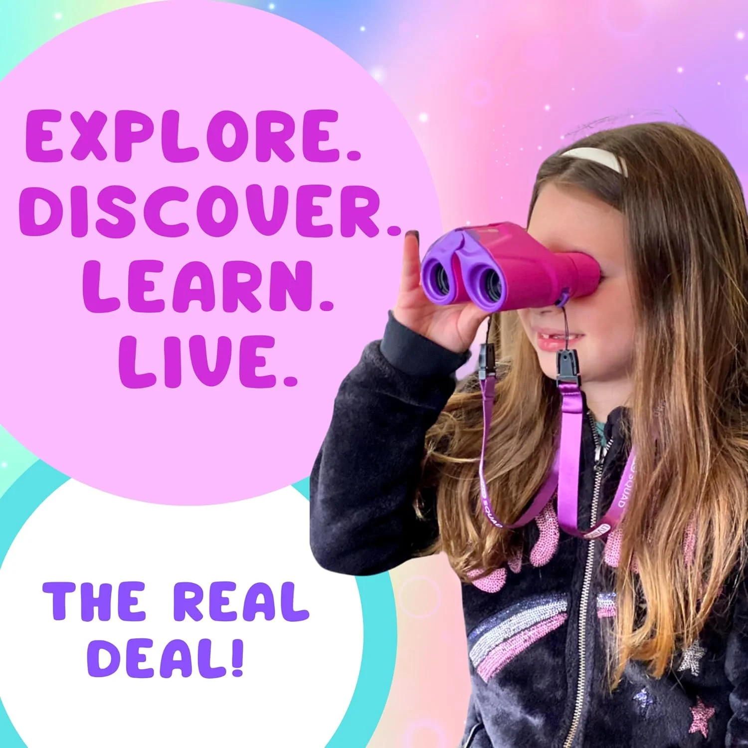 دوربین شکاری کودکانه 8x21 صورتی – فوکوس خودکار، بدون نیاز به تنظیم – دید واضح فوری برای سنین 3-12 سال – بزرگنمایی واقعی 8 برابر – ضد ضربه و ایمن – دوربین شکاری آسان برای فضای باز برای پسران و دختران – اسباب بازی STEM