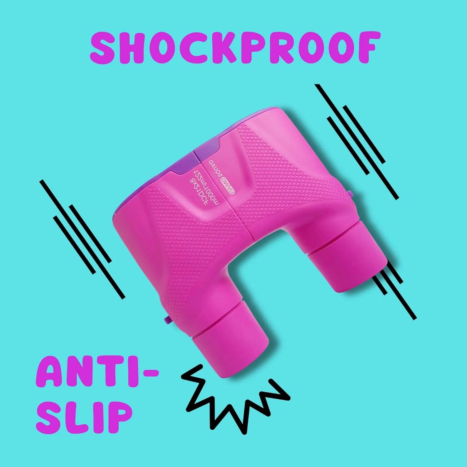 دوربین شکاری کودکانه 8x21 صورتی – فوکوس خودکار، بدون نیاز به تنظیم – دید واضح فوری برای سنین 3-12 سال – بزرگنمایی واقعی 8 برابر – ضد ضربه و ایمن – دوربین شکاری آسان برای فضای باز برای پسران و دختران – اسباب بازی STEM