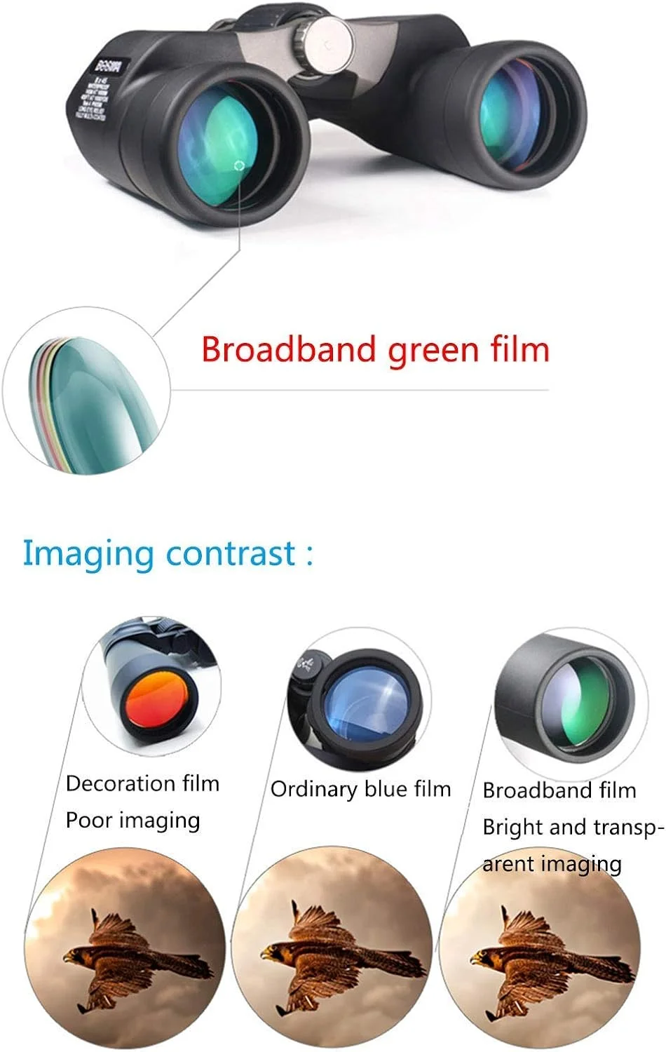 دوربین دوچشمی تلسکوپی قوی با آینه فلزی، ضد آب مناسب فضای باز و نور کم، ایده آل برای تماشای مناظر و گردشگری دوربین دوچشمی تلسکوپی قوی با آینه فلزی، ضد آب مناسب فضای باز و نور کم، ایده آل برای تماشای مناظر و گردشگری