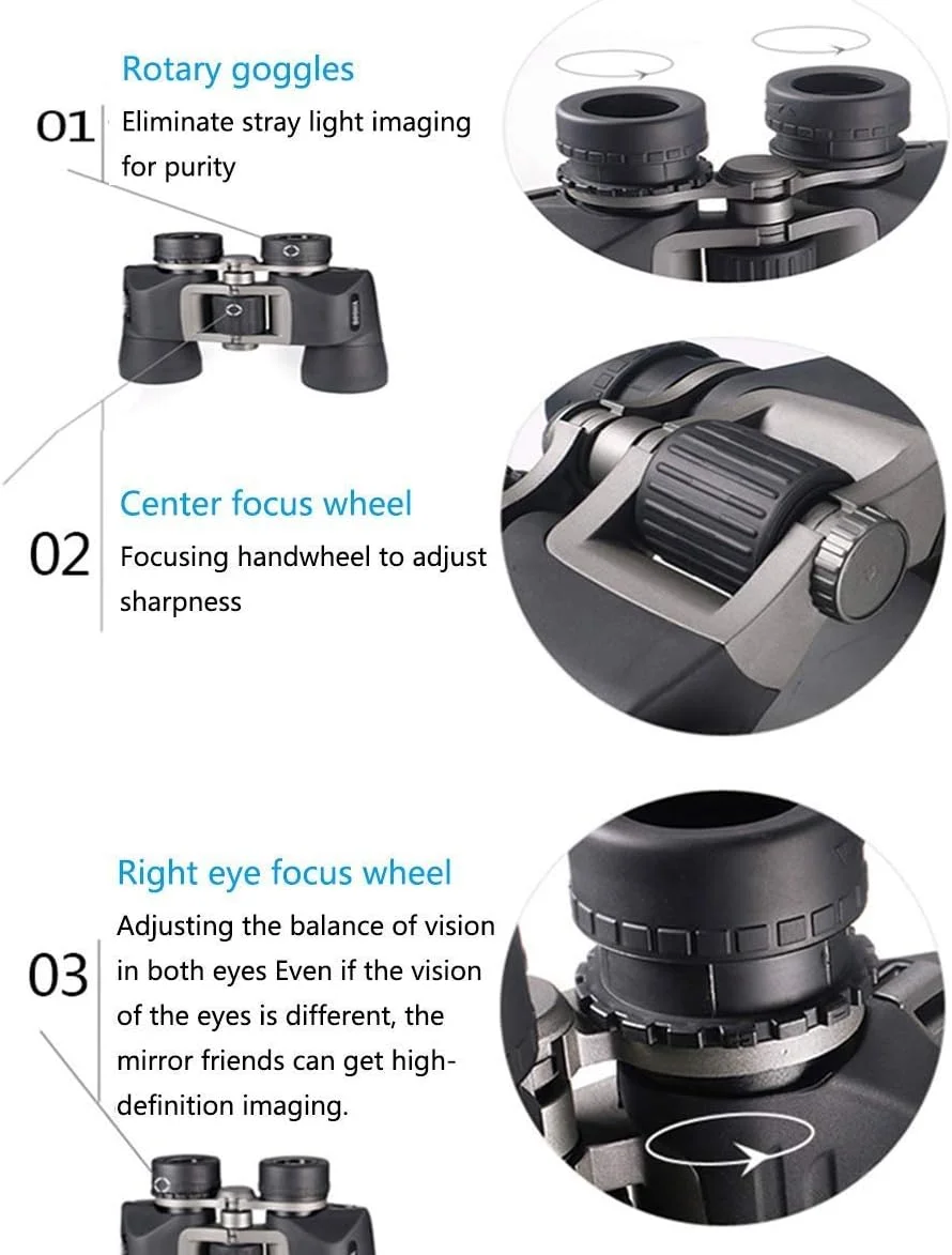 دوربین دوچشمی تلسکوپی قوی با آینه فلزی، ضد آب مناسب فضای باز و نور کم، ایده آل برای تماشای مناظر و گردشگری دوربین دوچشمی تلسکوپی قوی با آینه فلزی، ضد آب مناسب فضای باز و نور کم، ایده آل برای تماشای مناظر و گردشگری