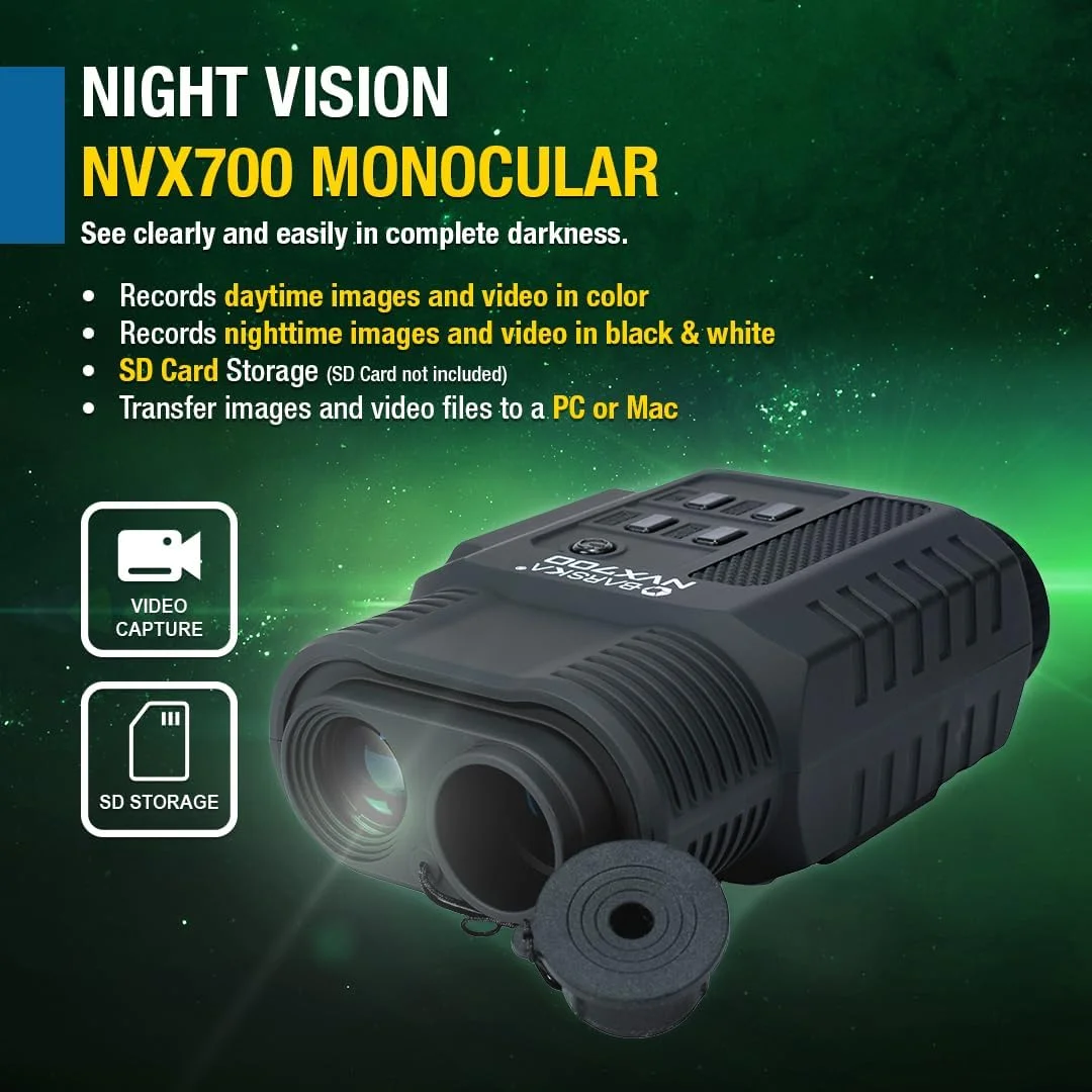 دستگاه دید در شب دیجیتال با نور مادون قرمز Barska برای شکار، نظارت و مسیریابی در روز و شب