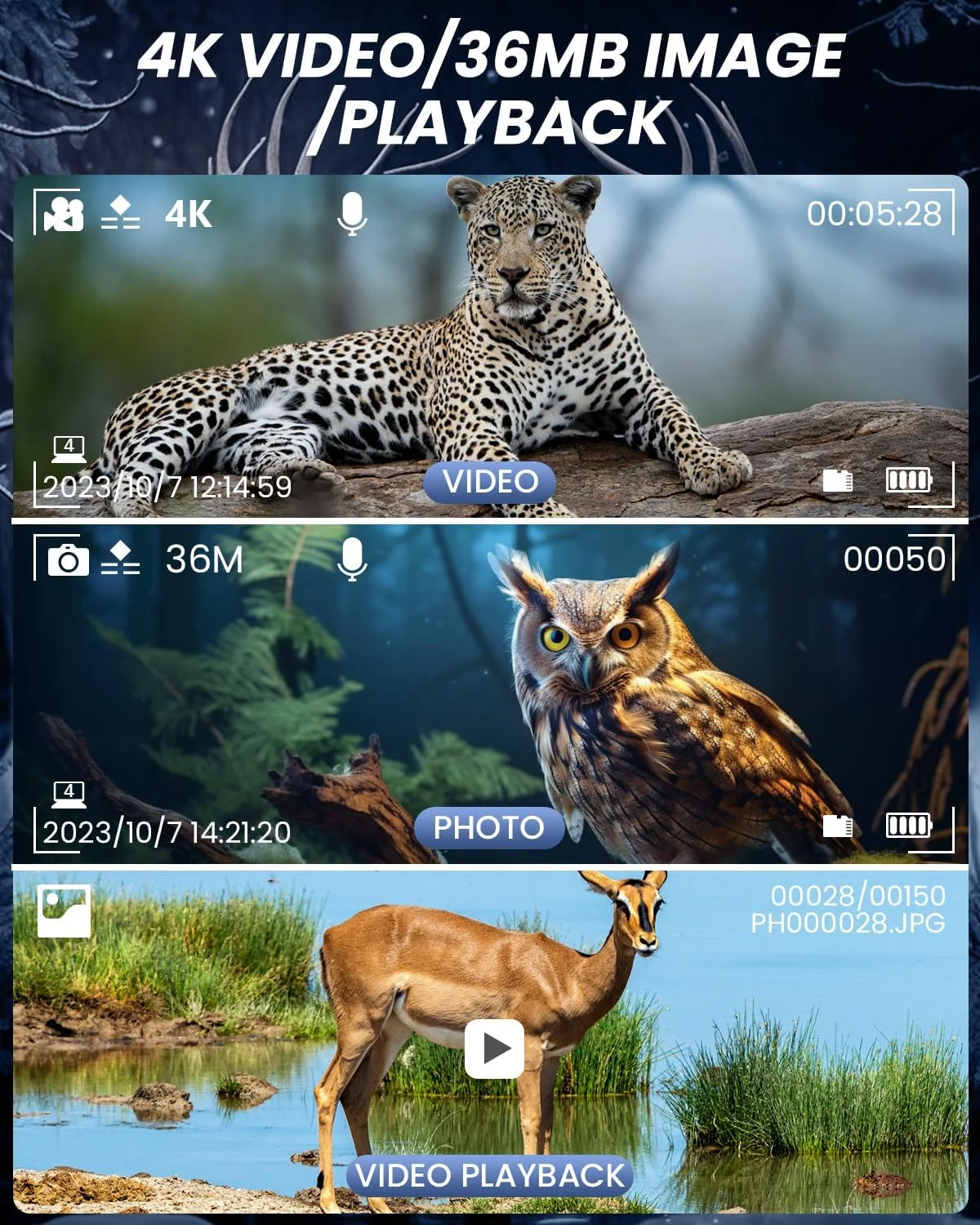 دوربین دید در شب 4K، دوربین دوچشمی با دوربین، باتری 4000 میلی آمپر ساعتی، دید در شب 9 حالته، زوم دیجیتال 10X، صفحه نمایش HD 3 اینچی و کارت TF 32 گیگابایتی، خاکستری روشن دوربین دید در شب 4K، دوربین دوچشمی با دوربین، باتری 4000 میلی آمپر ساعتی، دید در شب 9 حالته، زوم دیجیتال 10X، صفحه نمایش HD 3 اینچی و کارت TF 32 گیگابایتی، خاکستری روشن