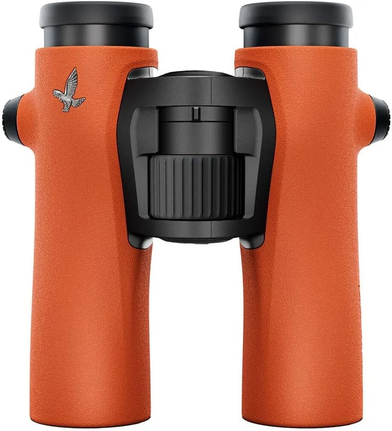 دوربین شکاری سواروسکی NL Pure 10x32 نارنجی سوخته به همراه کیف جانبی، بند، چشمی، درپوش لنز و کیت تمیز کننده مدل 36243