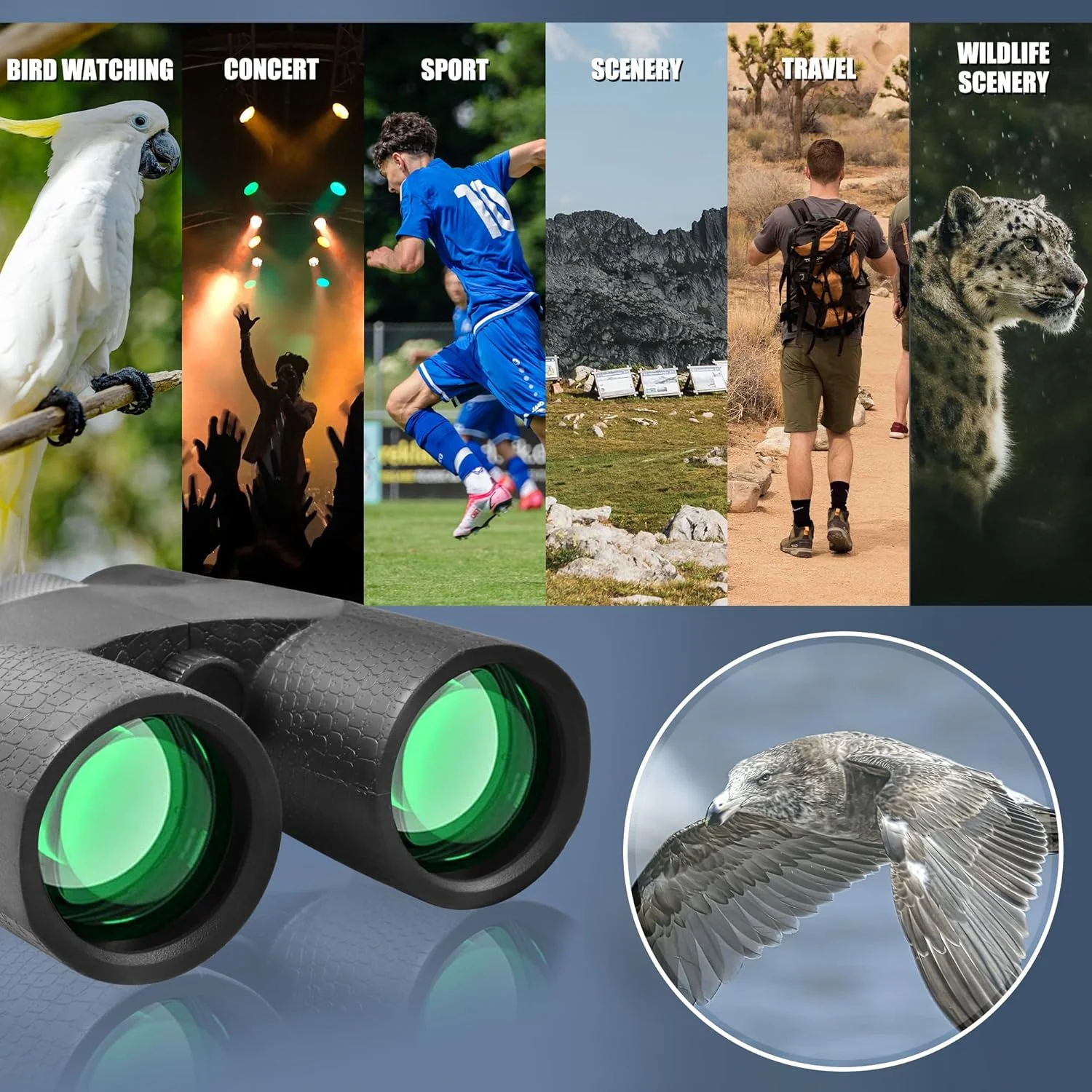 دوربین دوچشمی فشرده 8x42 Astromania - منشور BK7 - هدیه برای بزرگسالان و کودکان، مناسب تماشای پرندگان، شکار، بازی های ورزشی، کنسرت ها و تئاتر