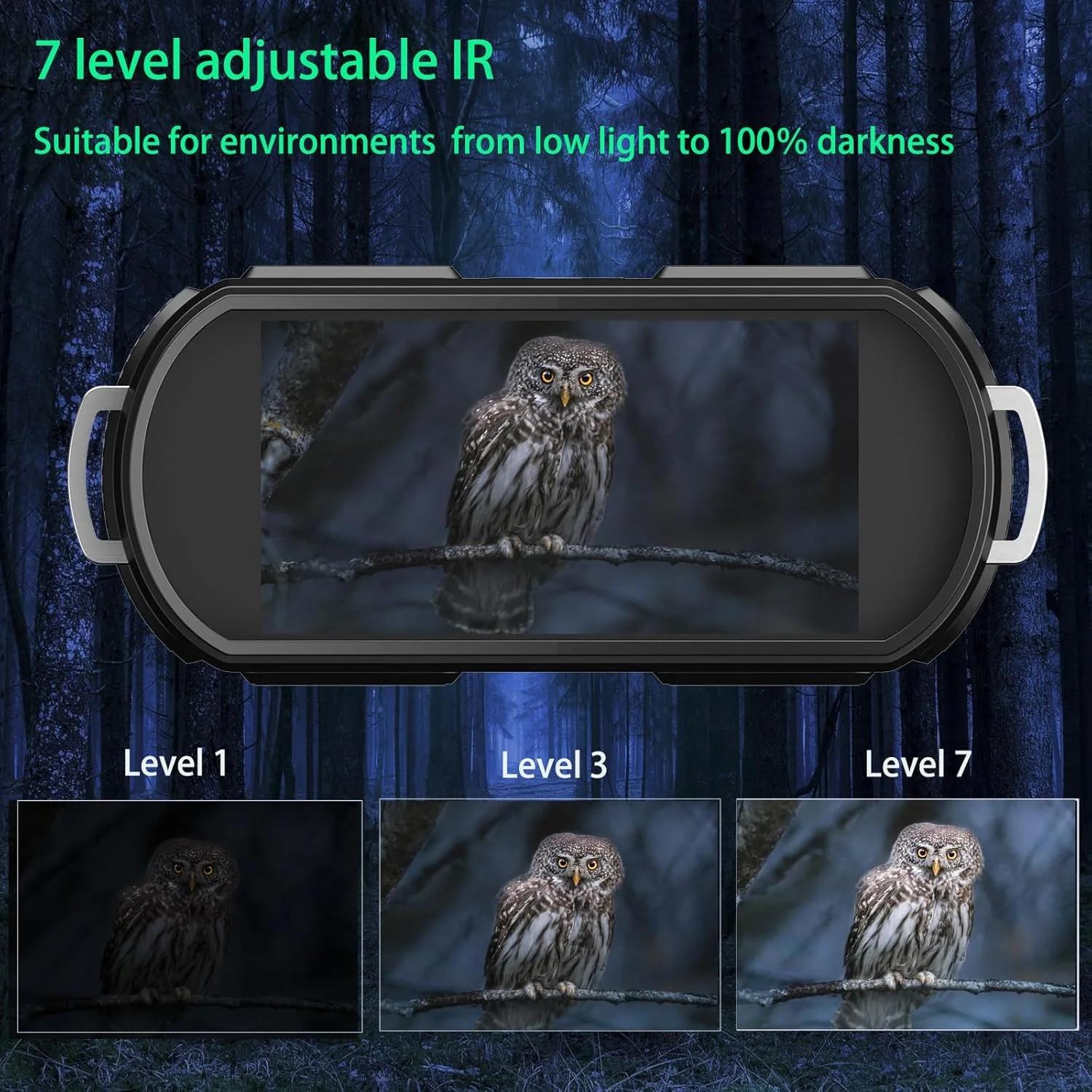 دوربین دید در شب - دوربین دوچشمی دید در شب دیجیتال مادون قرمز FHD 1080P با زوم 8X، دوربین دید در شب قابل شارژ 4000mAh با کارت 32 گیگابایتی (مشکی) دوربین دید در شب - دوربین دوچشمی دید در شب دیجیتال مادون قرمز FHD 1080P با زوم 8X، دوربین دید در شب قابل شارژ 4000mAh با کارت 32 گیگابایتی (مشکی)