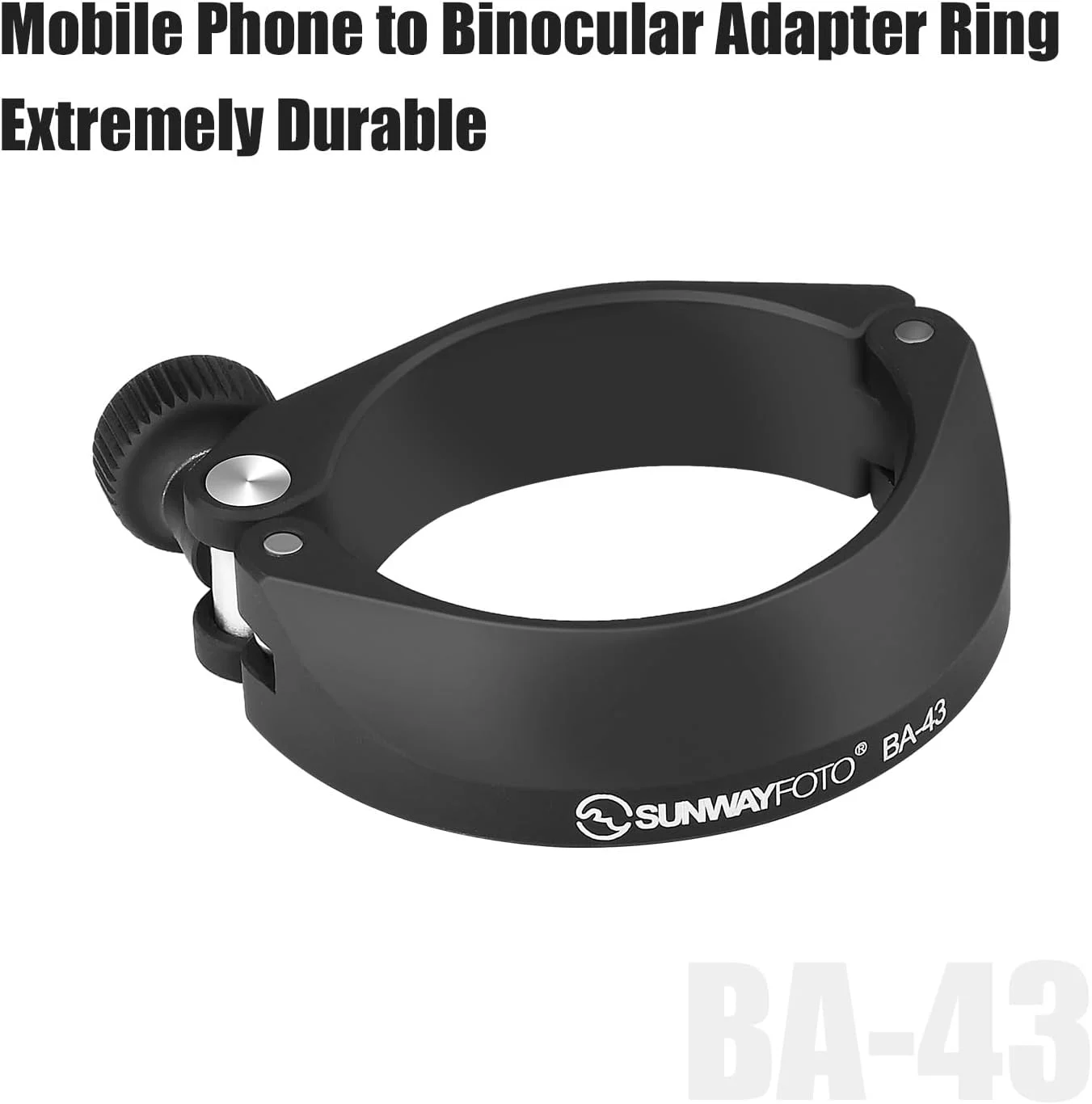 آداپتور تلفن همراه SUNWAYFOTO BA-43 برای عکاسی با دوربین دوچشمی، پایه نگهدارنده جهانی تلفن هوشمند برای دوربین دوچشمی، ثبت عکس و فیلم از طریق دوربین دوچشمی