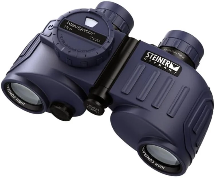 دوربین شکاری دریایی اشتاینر 7x30 Navigator با طراحی پل باز و فوکوس خودکار ورزشی، به همراه قطب نما