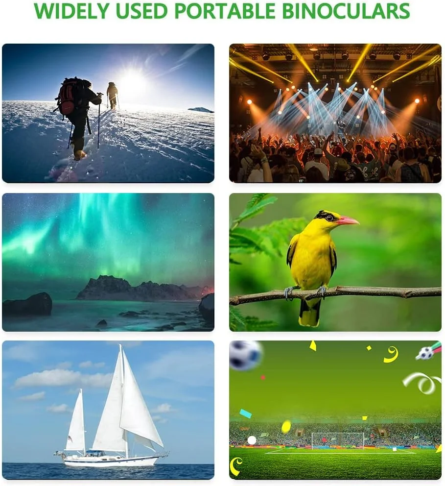 دوربین شکاری فلزی مینی 3x25 سبک وزن یکپارچهسازی با سیستمعامل با دسته تاشو داخلی برای بزرگسالان، کودکان و بانوان در اجراهای کنسرت موسیقی