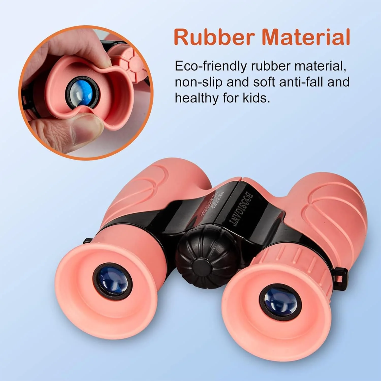 دوربین شکاری کودکانه، دوربین شکاری فشرده 8x21 با وضوح بالا برای تماشای پرندگان، کمپینگ، کاوش، پیاده روی، رویدادهای ورزشی و هدایای پارک سافاری برای پسران و دختران 3-12 ساله (صورتی)