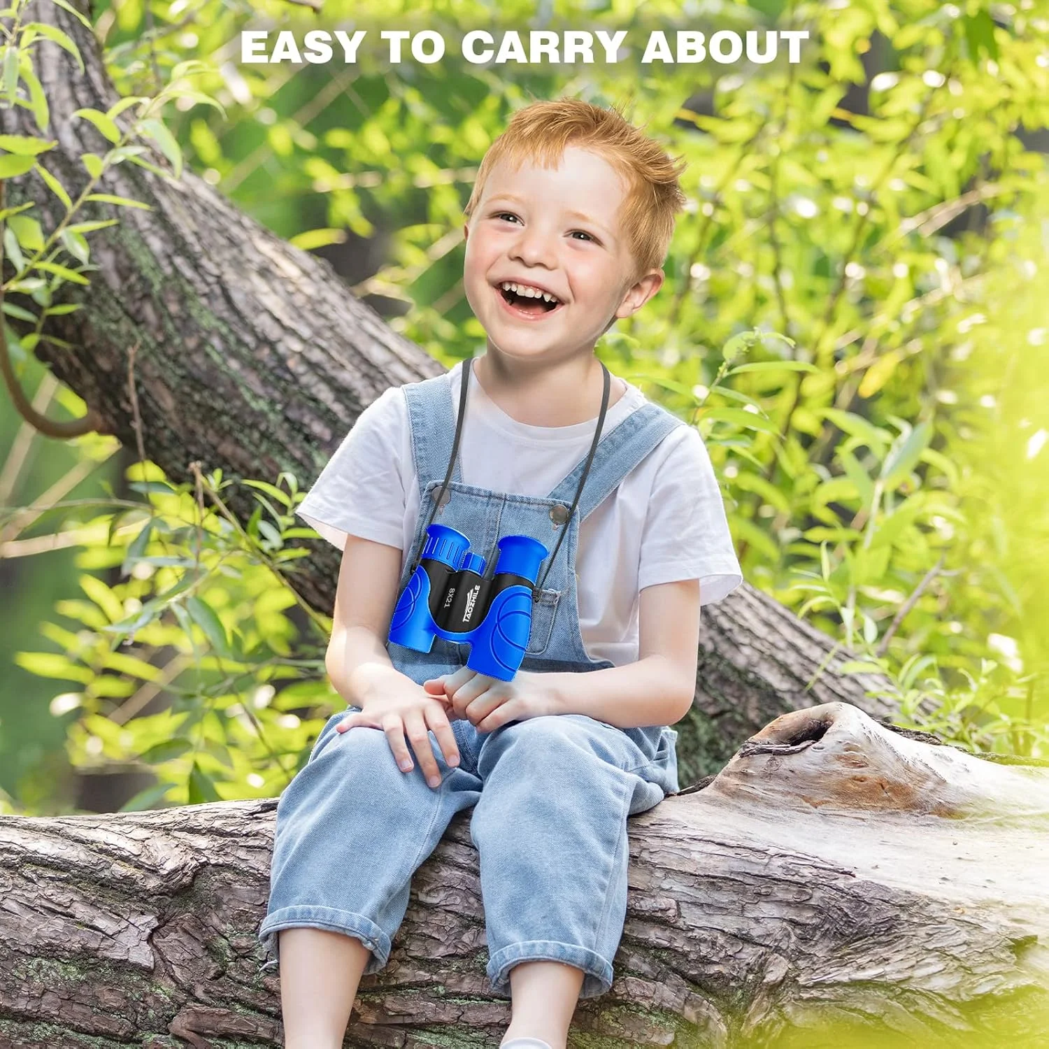 دوربین شکاری کودکانه، دوربین شکاری فشرده 8x21 با وضوح بالا برای تماشای پرندگان، کمپینگ، کاوش، پیاده روی، شکار، رویدادهای ورزشی و هدایای پارک سافاری (آبی تیره)