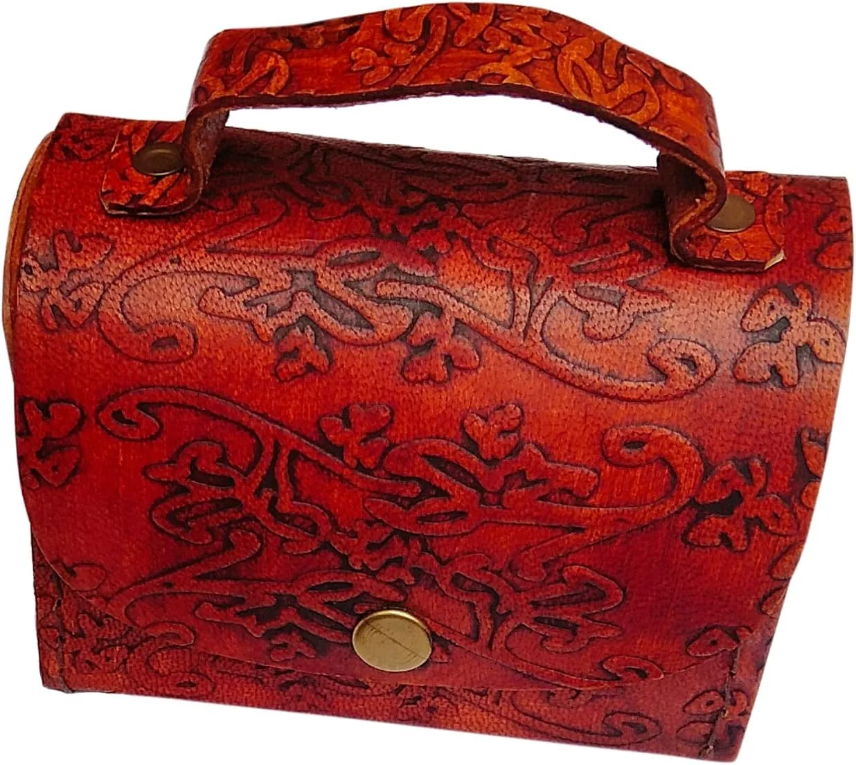 دوربین شکاری برنجی عتیقه کاپیتان SUGRA با روکش چرم قرمز 4 اینچی - دوربین شکاری دریایی قدیمی برای کودکان و بزرگسالان - ایده آل برای پیاده روی، کمپینگ، تماشای پرندگان، شکار و ماجراجویی در فضای باز