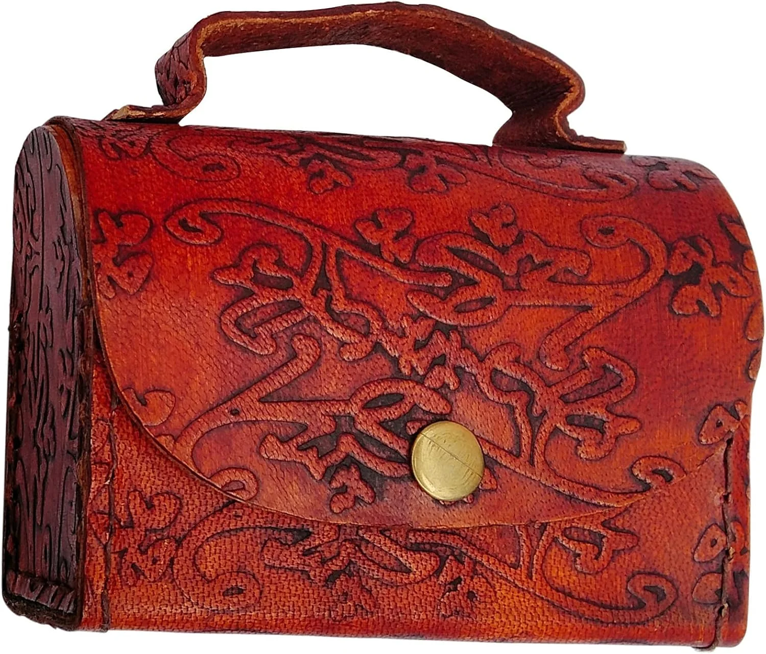 دوربین شکاری برنجی عتیقه کاپیتان SUGRA با روکش چرم قرمز 4 اینچی - دوربین شکاری دریایی قدیمی برای کودکان و بزرگسالان - ایده آل برای پیاده روی، کمپینگ، تماشای پرندگان، شکار و ماجراجویی در فضای باز