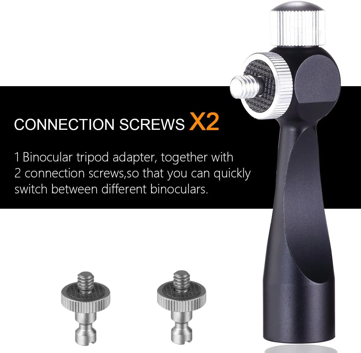 آداپتور سه پایه دوربین دوچشمی با اتصال سریع و رزوه 1/4-20 اینچی، لوازم جانبی قابل جدا شدن برای دوربین های دوچشمی سقفی و منشوری زوم 8x40، 8x42، 10x50، 10x56، 12x50، 12x60، 15x60، 15x70، 25x70 و غیره