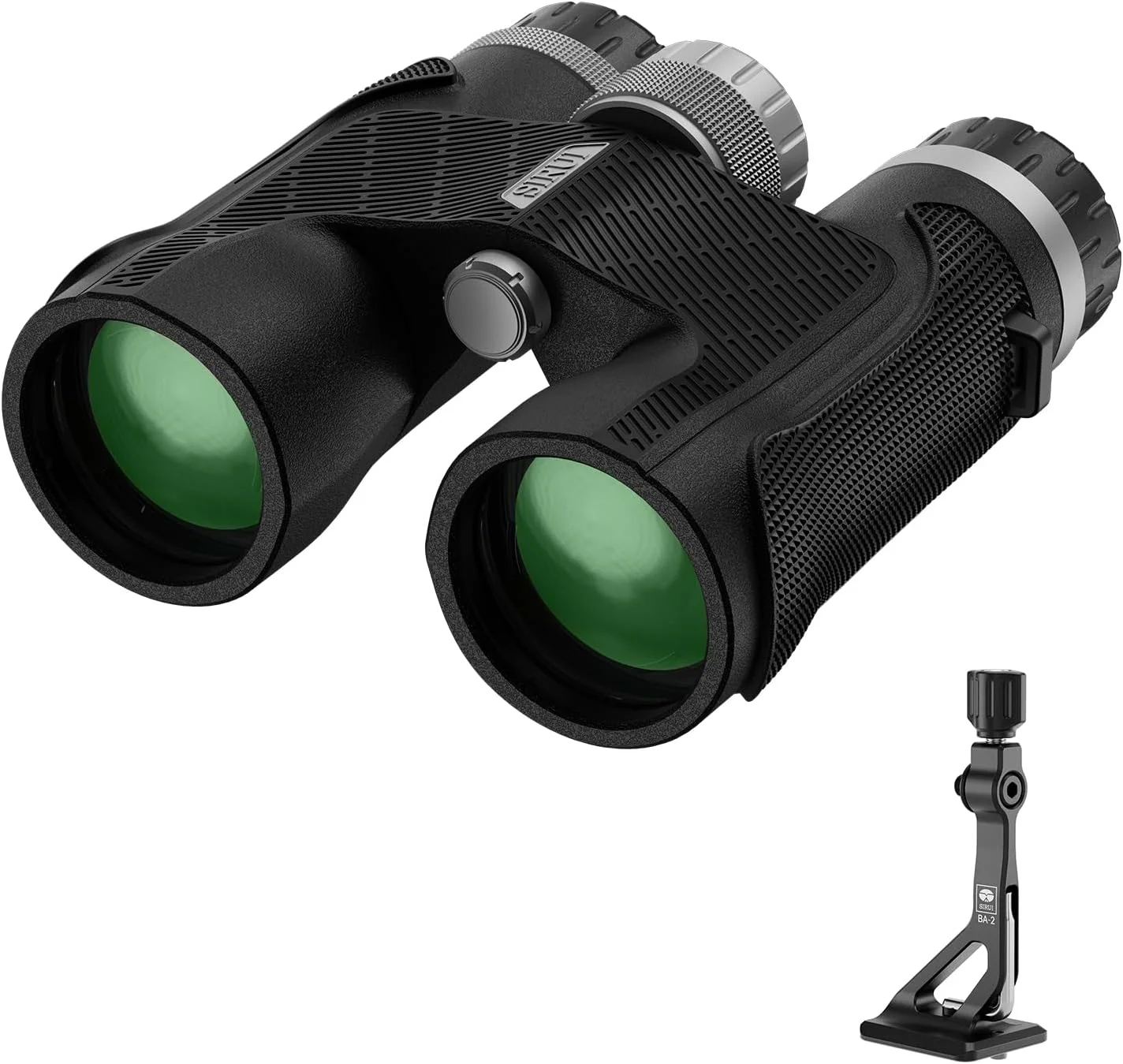 دوربین دوچشمی 10x42 با شیشه ED، سیستم اپتیک HD، ضد آب و ضد مه، آداپتور سه پایه BA-2 و روکش لاستیکی برای فضای باز و تماشای پرندگان