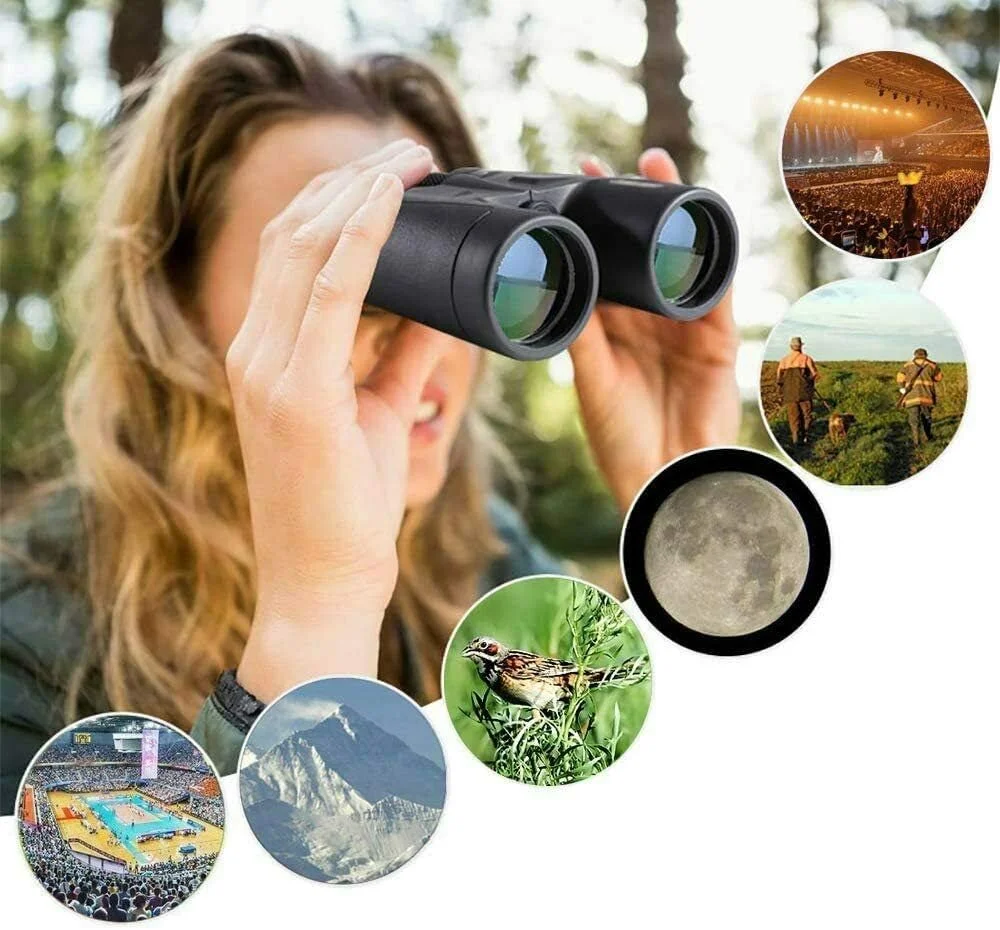 دوربین شکاری 10x42 HD SkyGenius برای بزرگسالان - فوکوس سریع، منشور BAK4، لنز با پوشش چند لایه کامل، دوربین شکاری سبک وزن 500 گرمی برای تماشای پرندگان، شکار و فعالیت های فضای باز