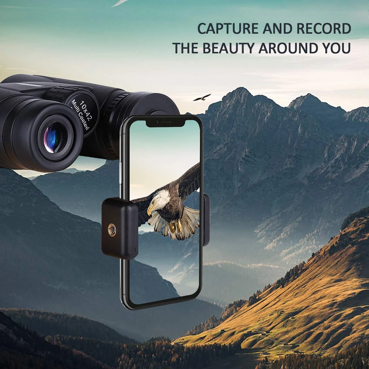 دوربین شکاری 10x42 HD SkyGenius برای بزرگسالان - فوکوس سریع، منشور BAK4، لنز با پوشش چند لایه کامل، دوربین شکاری سبک وزن 500 گرمی برای تماشای پرندگان، شکار و فعالیت های فضای باز