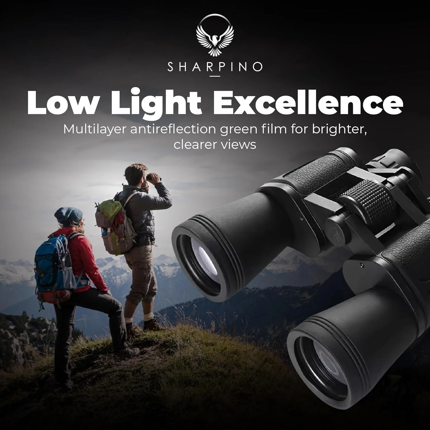 دوربین دوچشمی 10x50 با قدرت بالا برای بزرگسالان - دوربین دوچشمی زاویه باز با لنز ضد انعکاس و ضد مه - ضد آب، مناسب فضای باز، شکار، تماشای پرندگان، کنسرت، رویدادهای ورزشی