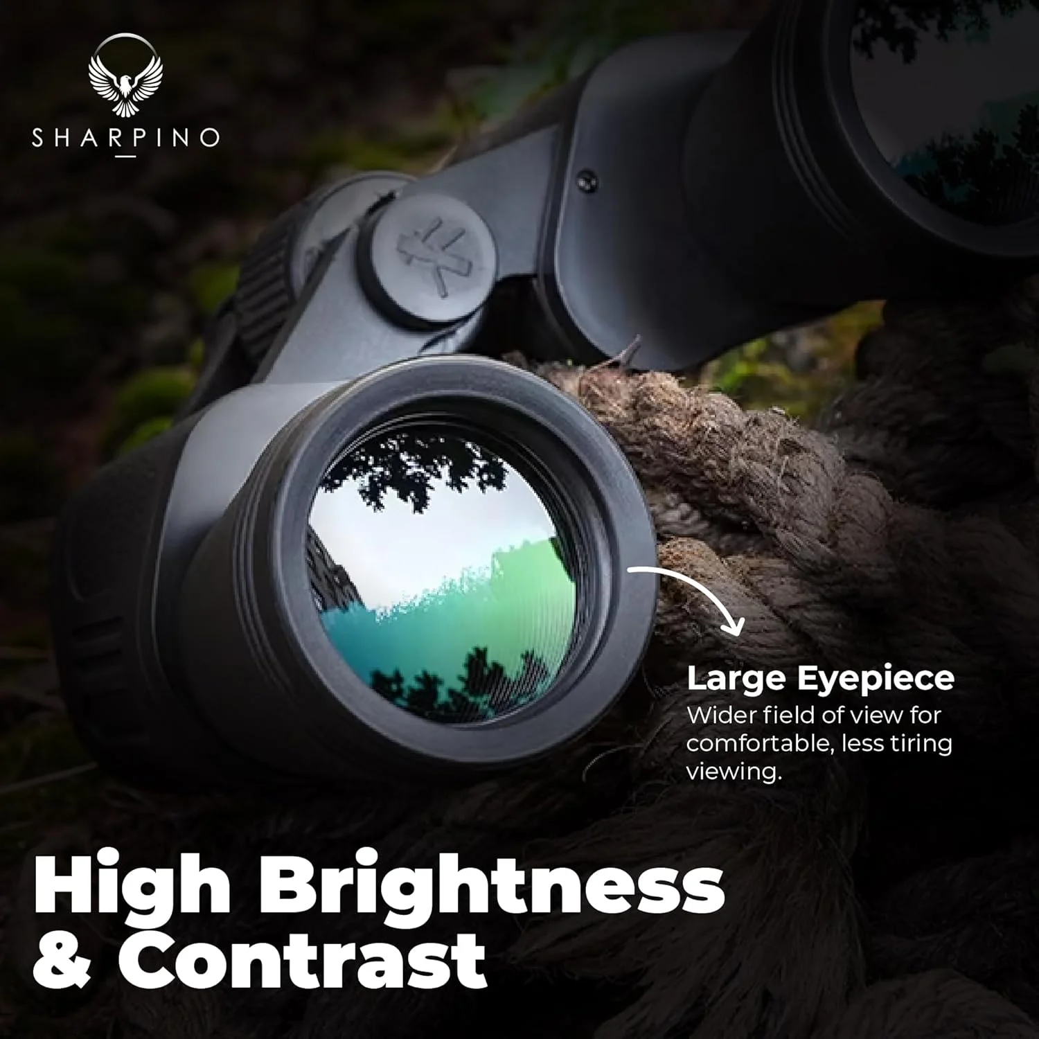 دوربین دوچشمی 10x50 با قدرت بالا برای بزرگسالان - دوربین دوچشمی زاویه باز با لنز ضد انعکاس و ضد مه - ضد آب، مناسب فضای باز، شکار، تماشای پرندگان، کنسرت، رویدادهای ورزشی