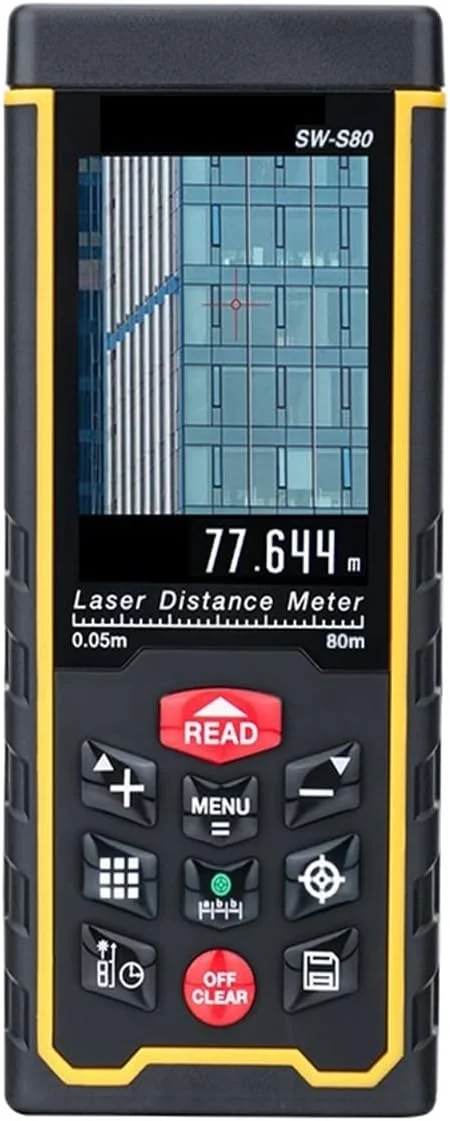 فاصله سنج دیجیتال ZAIED مدل S80، متر دیجیتال USB قابل حمل با صفحه نمایش رنگی، فاصله یاب دقیق
