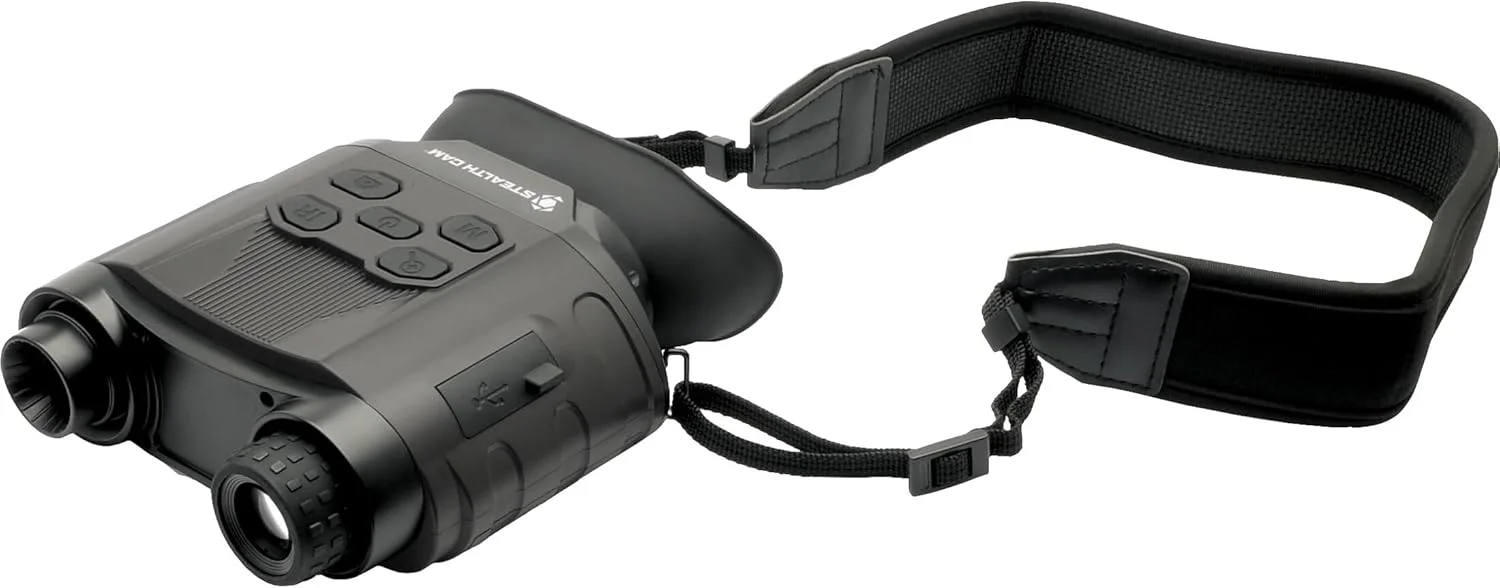 دوربین دوچشمی دید در شب دیجیتال STEALTH CAM DNVB F1.4 با نور مادون قرمز LED، عکس 1.3 مگاپیکسلی و فیلمبرداری 640x480، بزرگنمایی 9 برابر، برد 440 فوت، مقاوم و قابل تنظیم دوربین دوچشمی دید در شب دیجیتال STEALTH CAM DNVB F1.4 با نور مادون قرمز LED، عکس 1.3 مگاپیکسلی و فیلمبرداری 640x480، بزرگنمایی 9 برابر، برد 440 فوت، مقاوم و قابل تنظیم