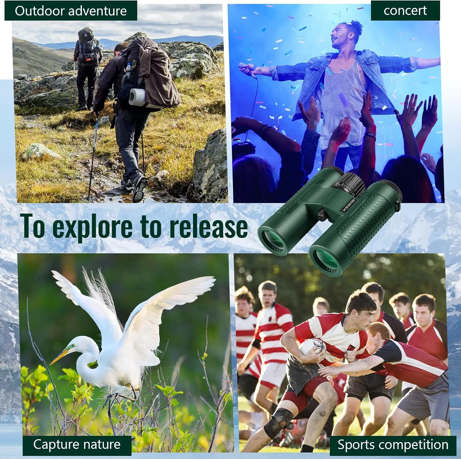 دوربین شکاری ED 8x33 – سیستم اپتیک HD، پر شده با نیتروژن و ضد آب و ضد مه، با دستگیره سیلیکونی ضد لغزش برای استفاده راحت، ایده آل برای شکار، تماشای پرندگان، پیاده روی و مسافرت دوربین شکاری ED 8x33 – سیستم اپتیک HD، پر شده با نیتروژن و ضد آب و ضد مه، با دستگیره سیلیکونی ضد لغزش برای استفاده راحت، ایده آل برای شکار، تماشای پرندگان، پیاده روی و مسافرت