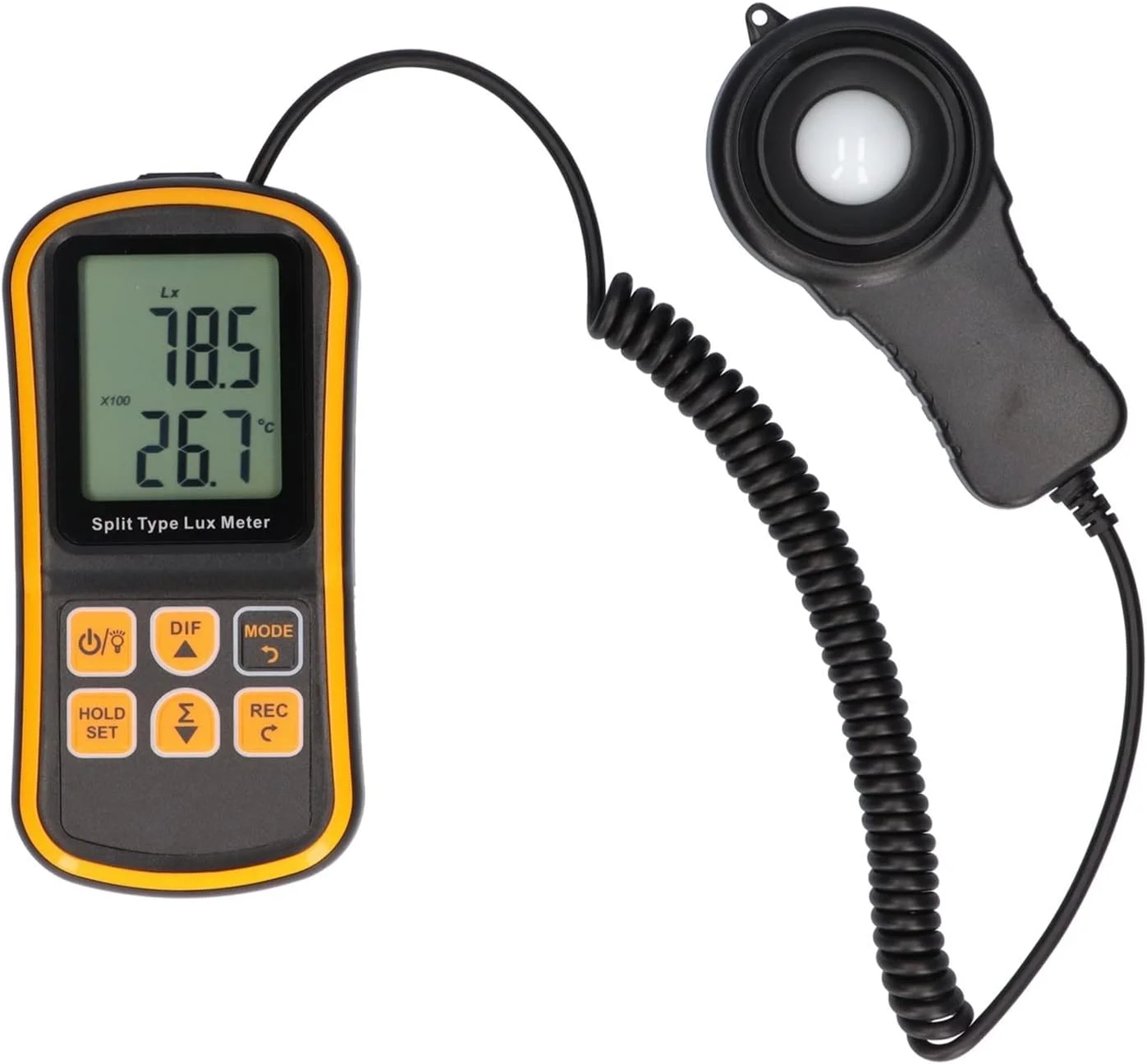 نورسنج دستی TISTIK، نورسنج LCD، نورسنج دیجیتال، تستر اندازه گیری نور، نورسنج دستی جدا شونده 0-200000 لوکس برای توان نوری، تست UV