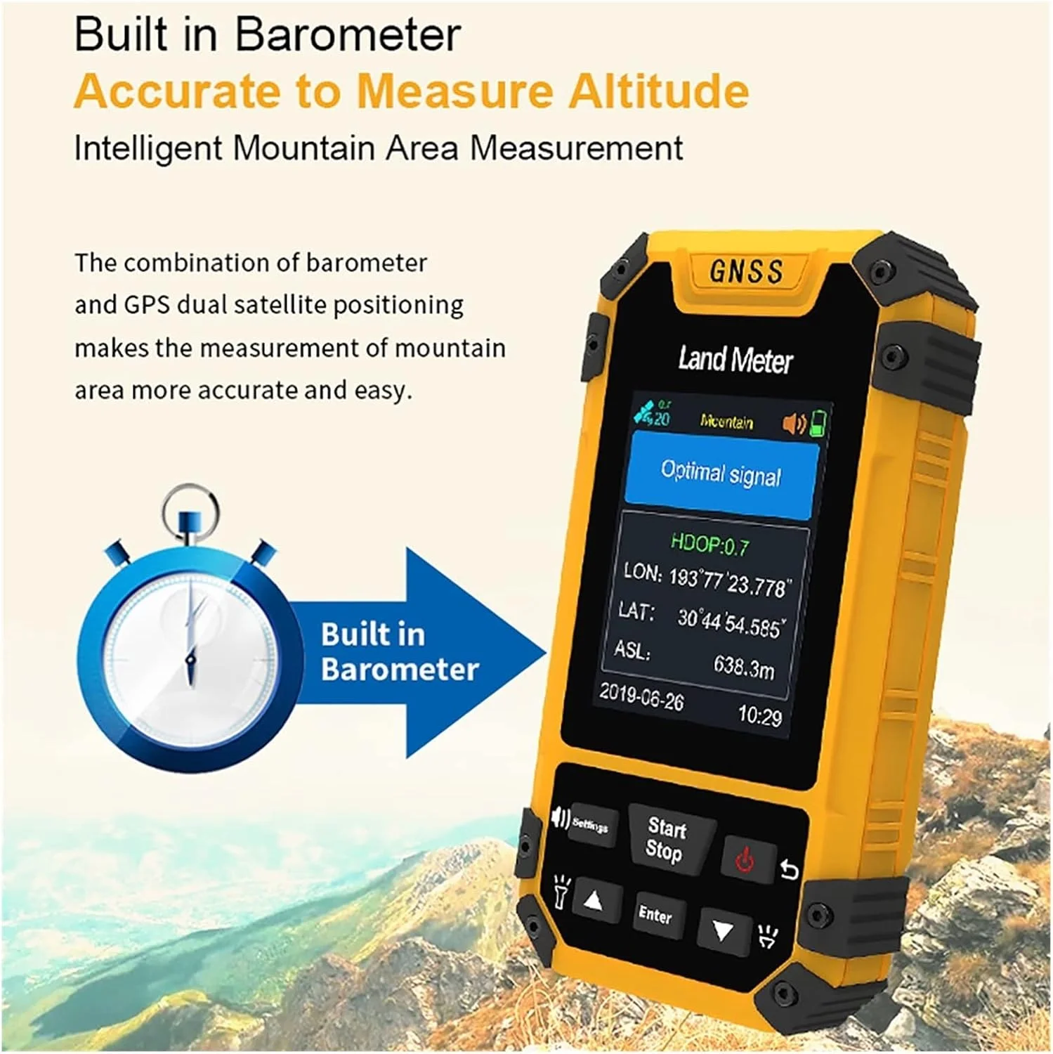 دستگاه مساحی زمین TISTIK مدل S4 با صفحه نمایش رنگی، گیرنده GNSS حرفه ای، اندازه گیری مساحت دقیق