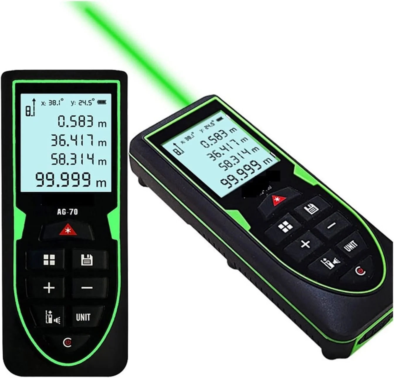 فاصله سنج لیزری TISTIK، 100 متر، 50 متر، متر نواری، ابزار اندازه گیری دیجیتال، دقت بالا (رنگ: لیزر قرمز 50 متر، سایز: X)