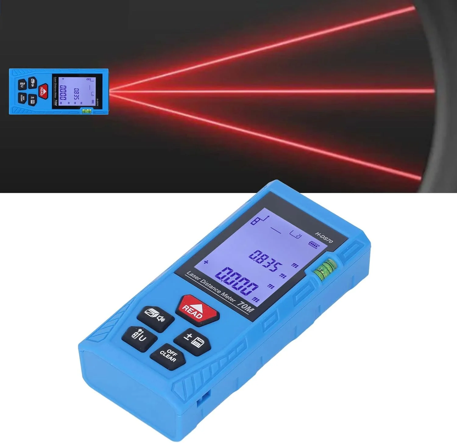 فاصله سنج TISTIK، فاصله سنج با بدنه ABS، پایدار و دستی با جبران نوری پیشرفته برای ساخت و ساز