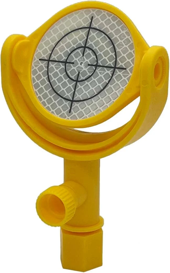 بازتابنده شیب دار با تار موی چاپی، ورق 60 میلی متری، منشور اپتیکال مینی برای توتال استیشن (رنگ: با فلنج)