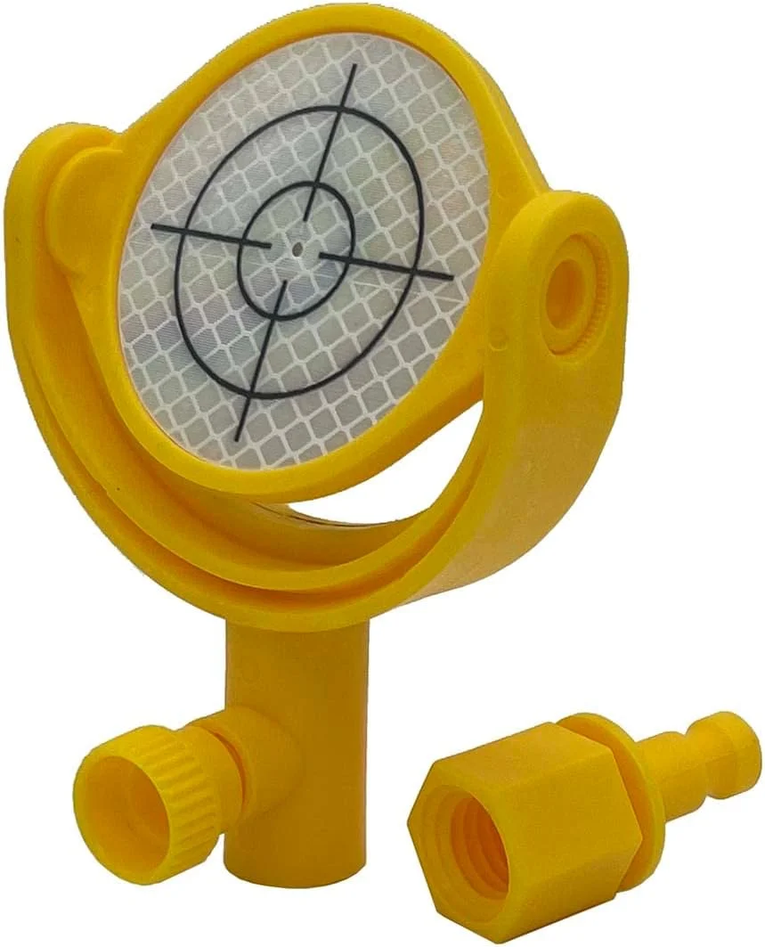 بازتابنده شیب دار با تار موی چاپی، ورق 60 میلی متری، منشور اپتیکال مینی برای توتال استیشن (رنگ: با فلنج)