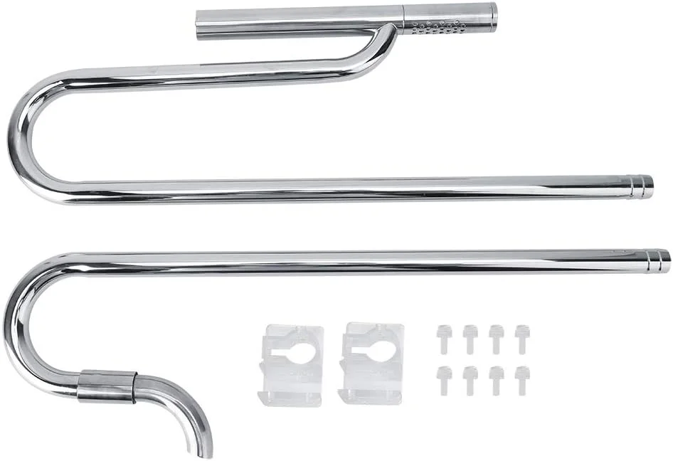 لوله ورودی و خروجی فیلتر گیاهان آکواریوم استیل ضد زنگ