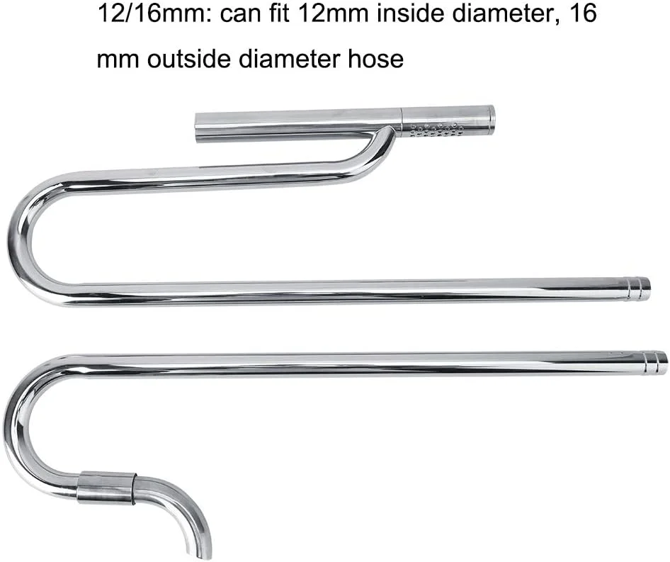 لوله ورودی و خروجی فیلتر گیاهان آکواریوم استیل ضد زنگ