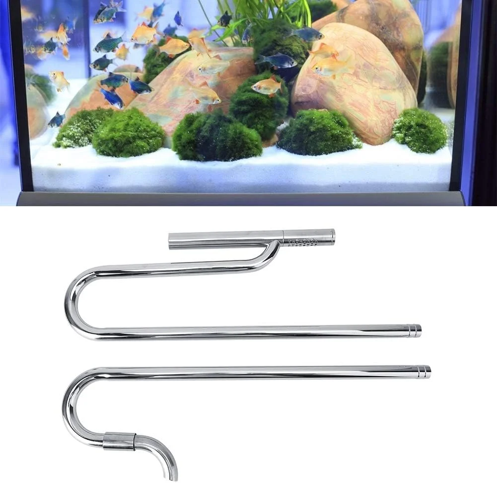 لوله ورودی و خروجی فیلتر گیاهان آکواریوم استیل ضد زنگ