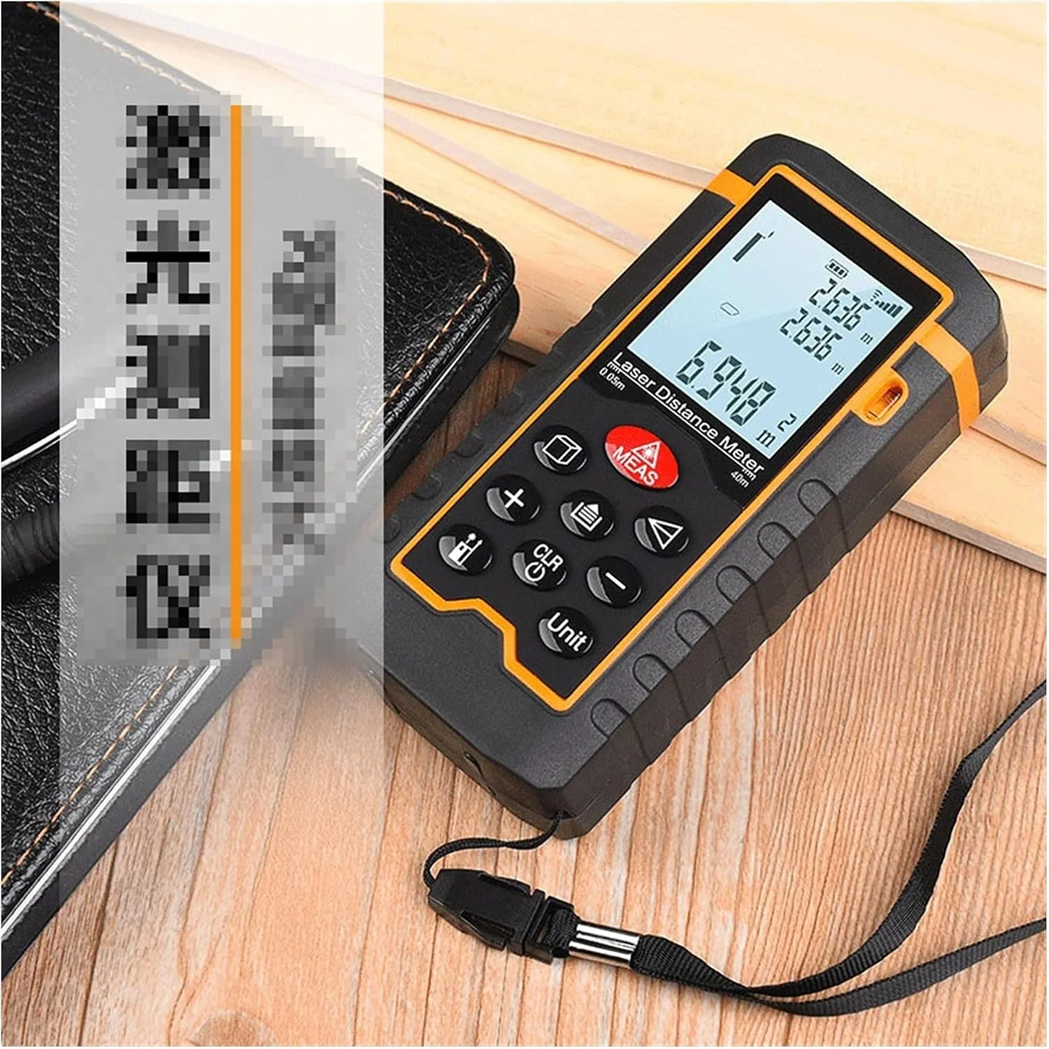 متر الکترونیکی دستی، ابزار دیجیتال، فاصله یاب الکترونیکی، فاصله یاب لیزری با حساسیت بالا، محدوده اندازه گیری 0.05 تا 100 متر الکترونیکی دستی، ابزار دیجیتال، فاصله یاب الکترونیکی، فاصله یاب لیزری با حساسیت بالا، محدوده اندازه گیری 0.05 تا 100