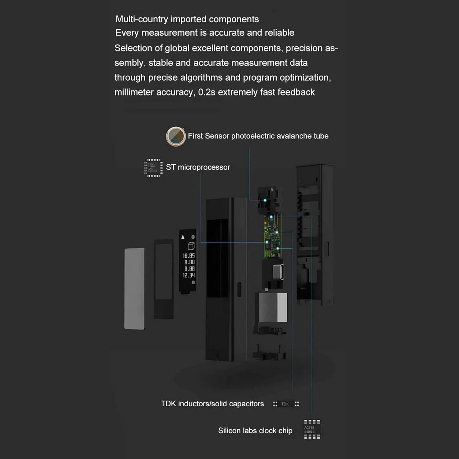 متر لیزری 40 متری، ابزار اندازه گیری لیزری دیجیتال دستی LS5، شارژ فلش USB، صفحه لمسی، فاصله یاب، اندازه گیری دقیق متر لیزری 40 متری، ابزار اندازه گیری لیزری دیجیتال دستی LS5، شارژ فلش USB، صفحه لمسی، فاصله یاب، اندازه گیری دقیق