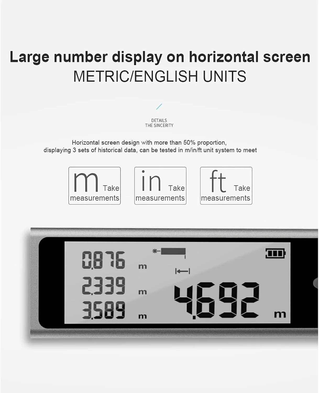 فاصله یاب بلوتوثی دستی، ابزار اندازه گیری الکترونیکی اتاق با دقت بالا، بدنه آلیاژ آلومینیوم، خروجی طرح CAD/3D، حالت های اندازه گیری چندگانه