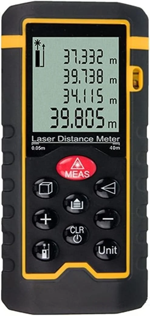 خط کش الکترونیکی دستی، ابزار دیجیتال، مسافت یاب الکترونیکی، مسافت یاب لیزری با حساسیت بالا، محدوده اندازه گیری 0.05 تا 100 خط کش الکترونیکی دستی، ابزار دیجیتال، مسافت یاب الکترونیکی، مسافت یاب لیزری با حساسیت بالا، محدوده اندازه گیری 0.05 تا 100