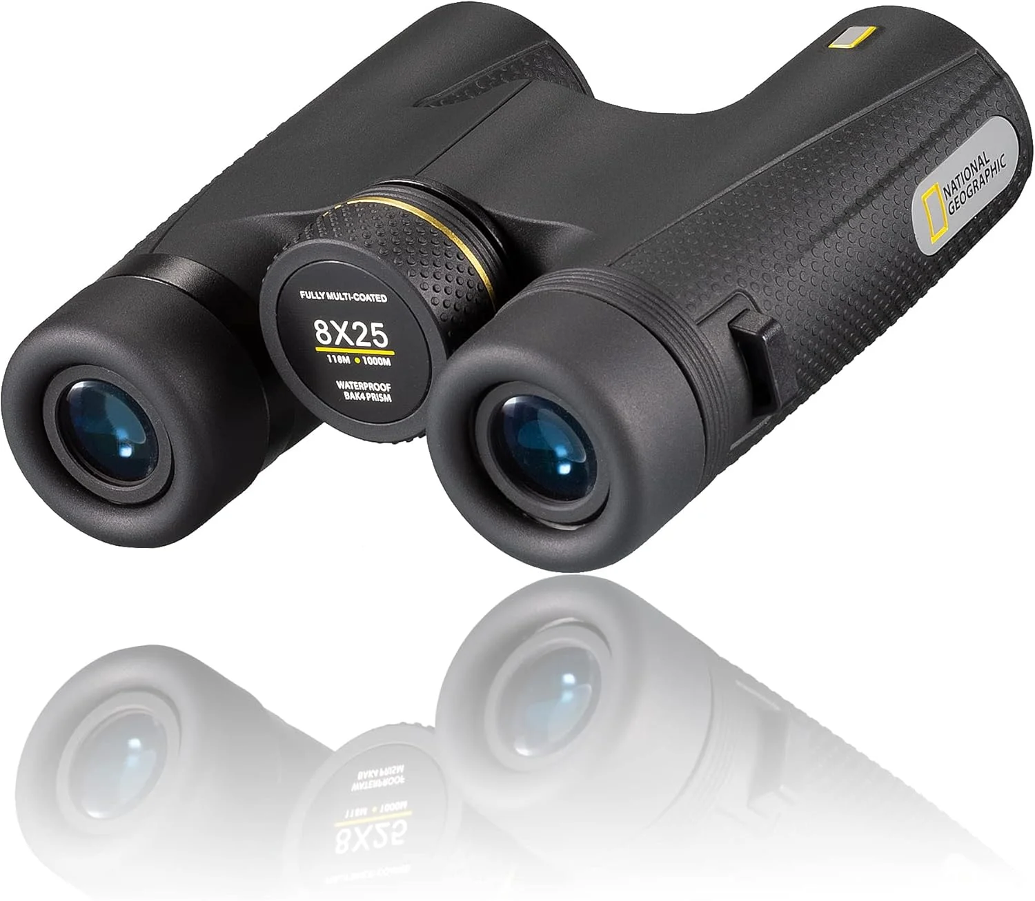 دوربین شکاری نشنال جئوگرافیک مدل 9076540 با بزرگنمایی 8 برابر، جمع و جور، ضد آب، مشکی، قطر لنز 25 میلی متر (بازسازی شده)