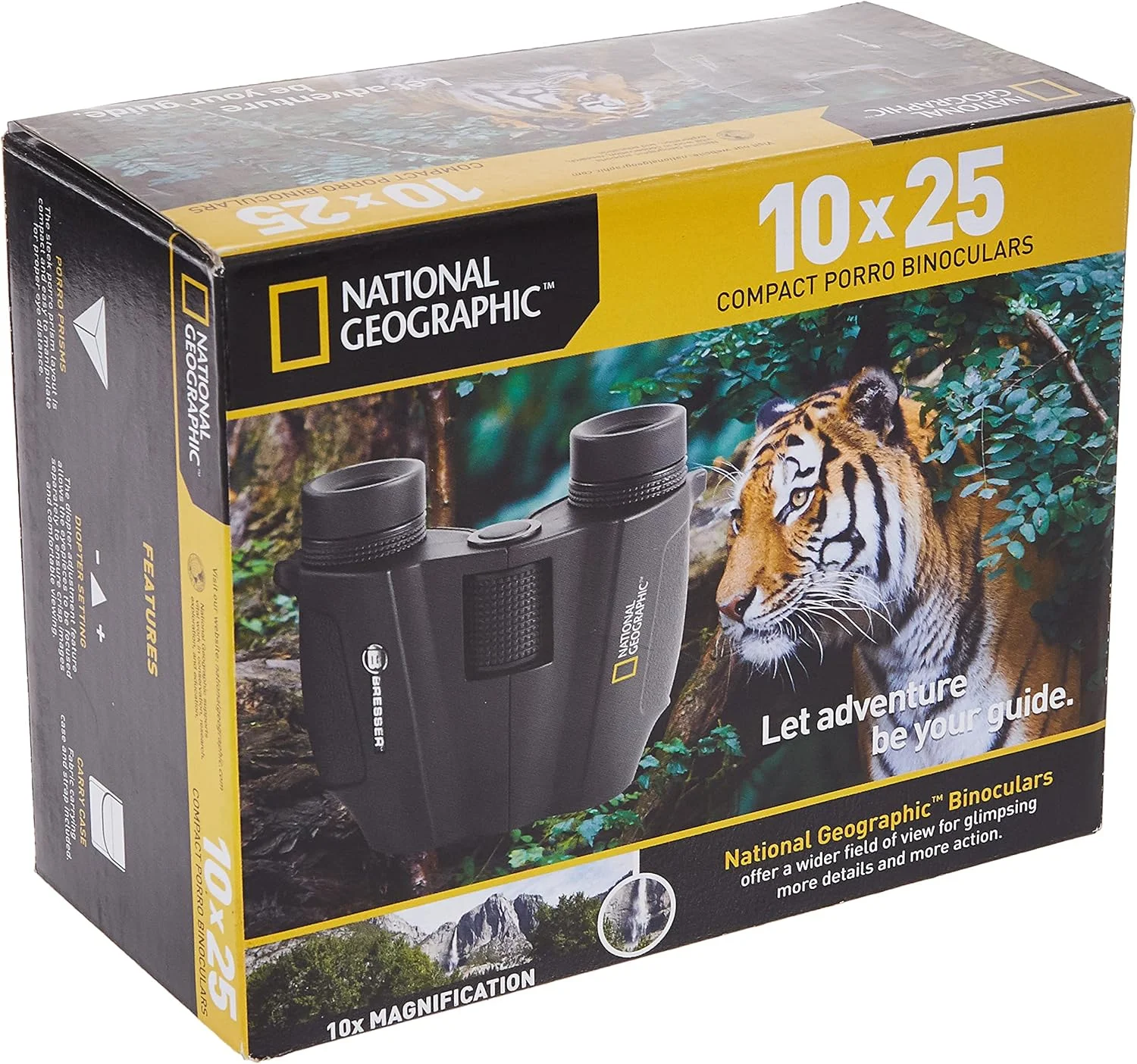 دوربین دوچشمی منشور Porro نشنال جئوگرافیک UG4008 با بزرگنمایی 10x25 - مشکی