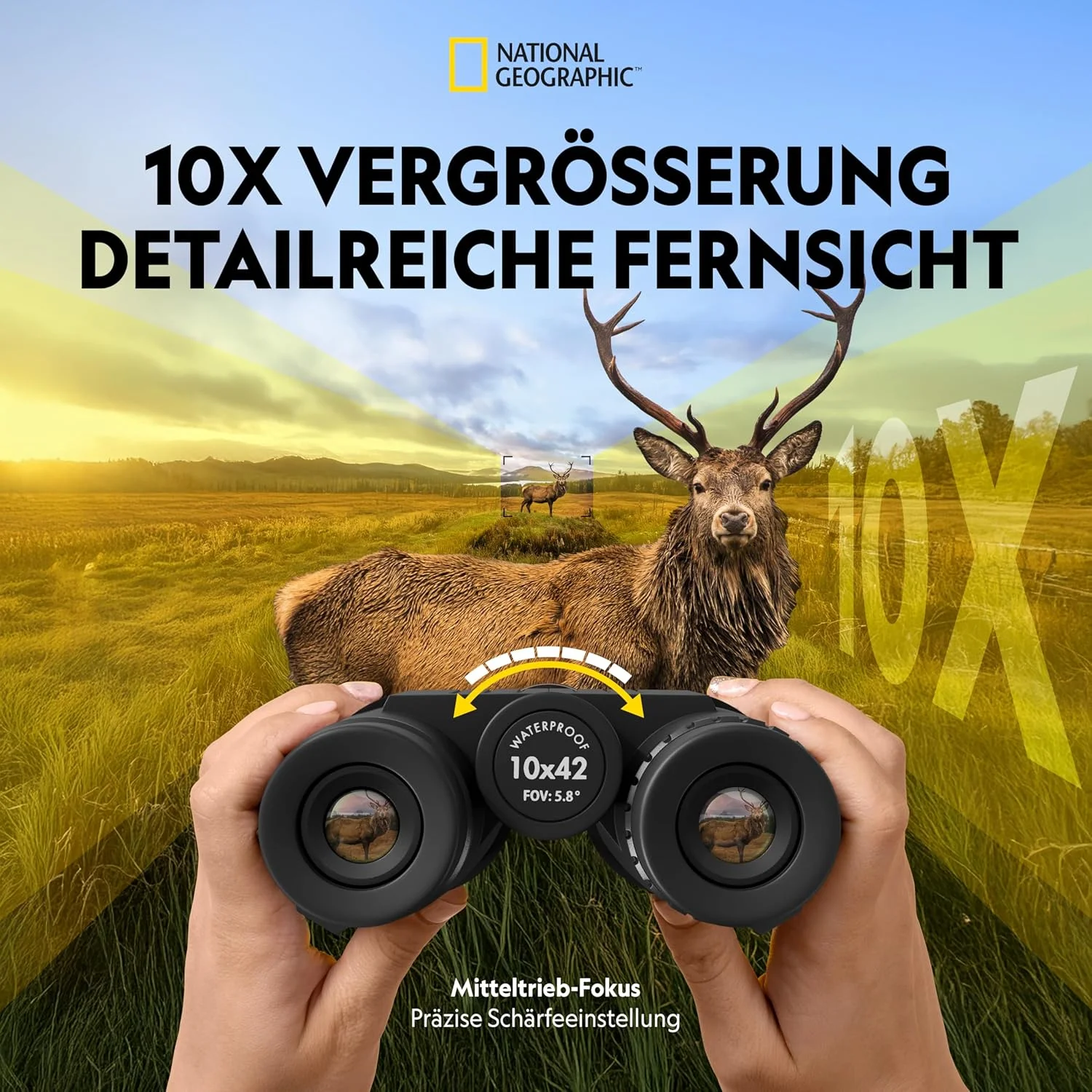 دوربین دوچشمی ضد آب نشنال جئوگرافیک 10x42 مدل 9076100 دوربین دوچشمی ضد آب نشنال جئوگرافیک 10x42 مدل 9076100